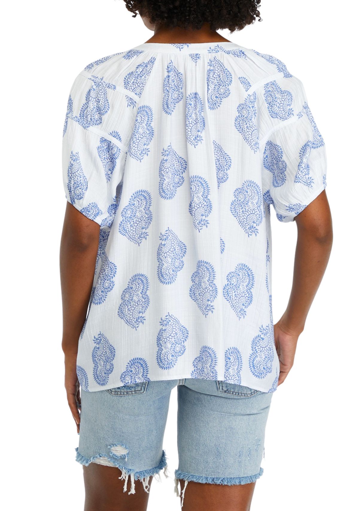 Womens Line Like Peasant Top