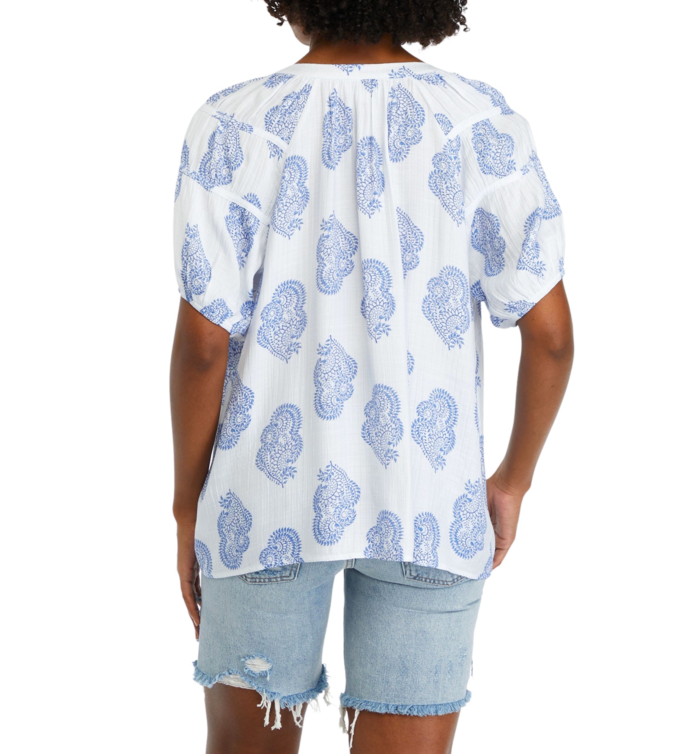 Womens Line Like Peasant Top