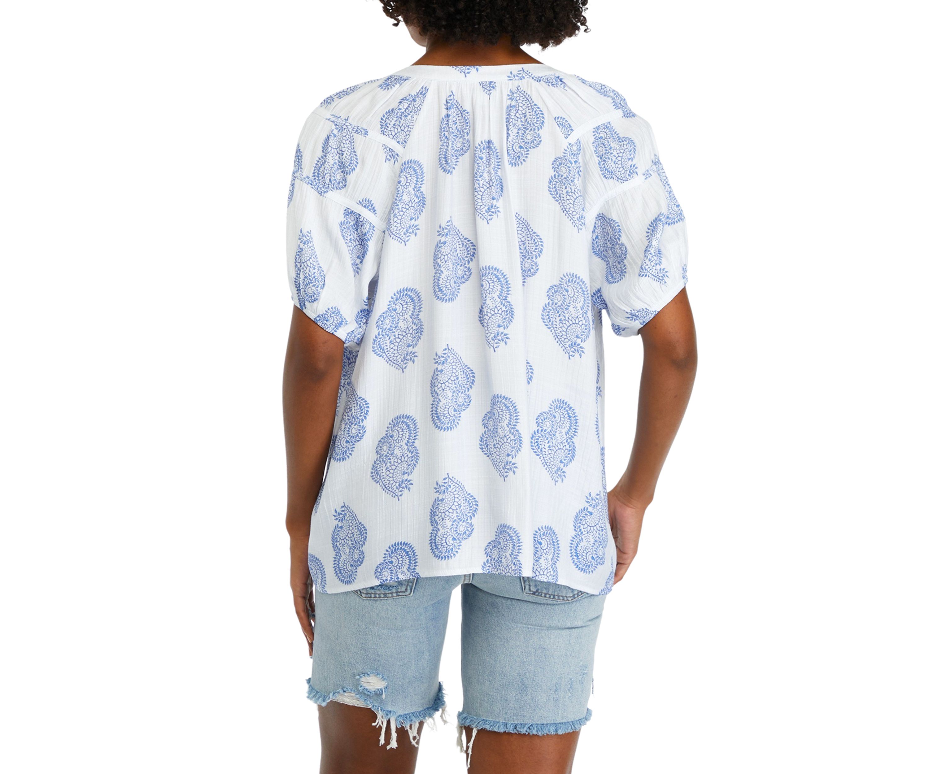 Womens Line Like Peasant Top