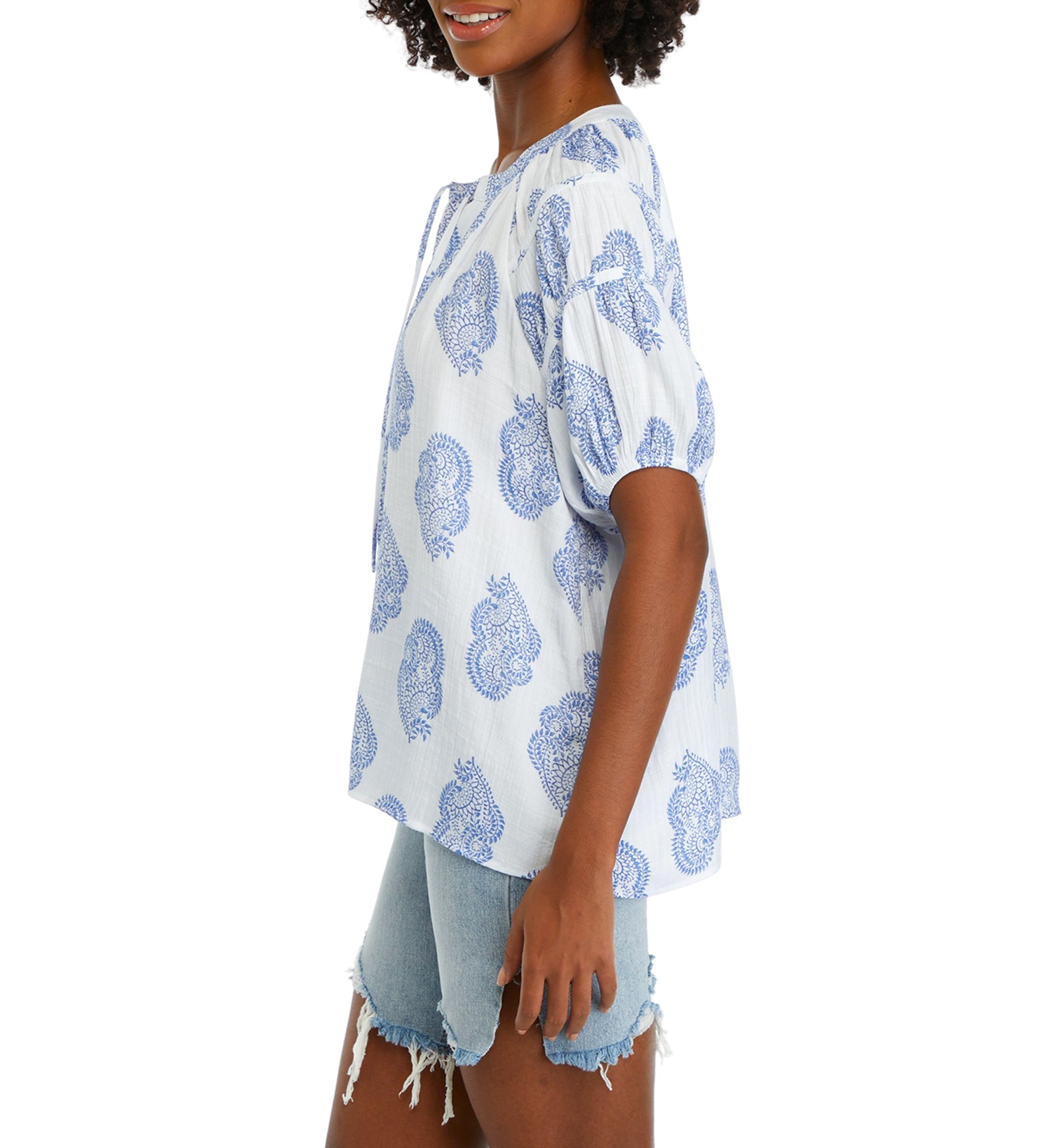 Womens Line Like Peasant Top