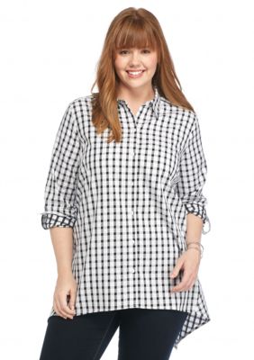 gingham top plus size