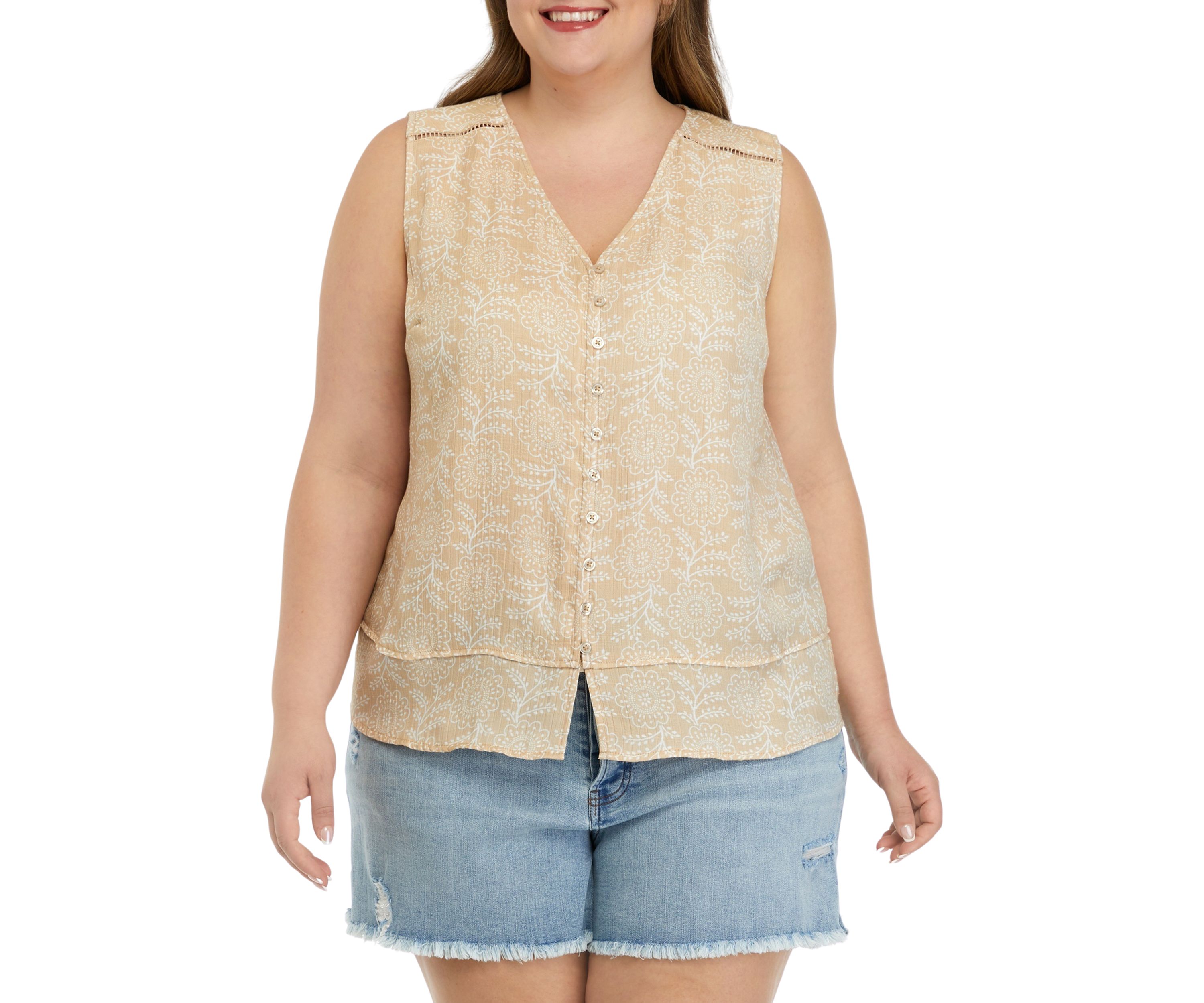Plus Size Printed Tank 