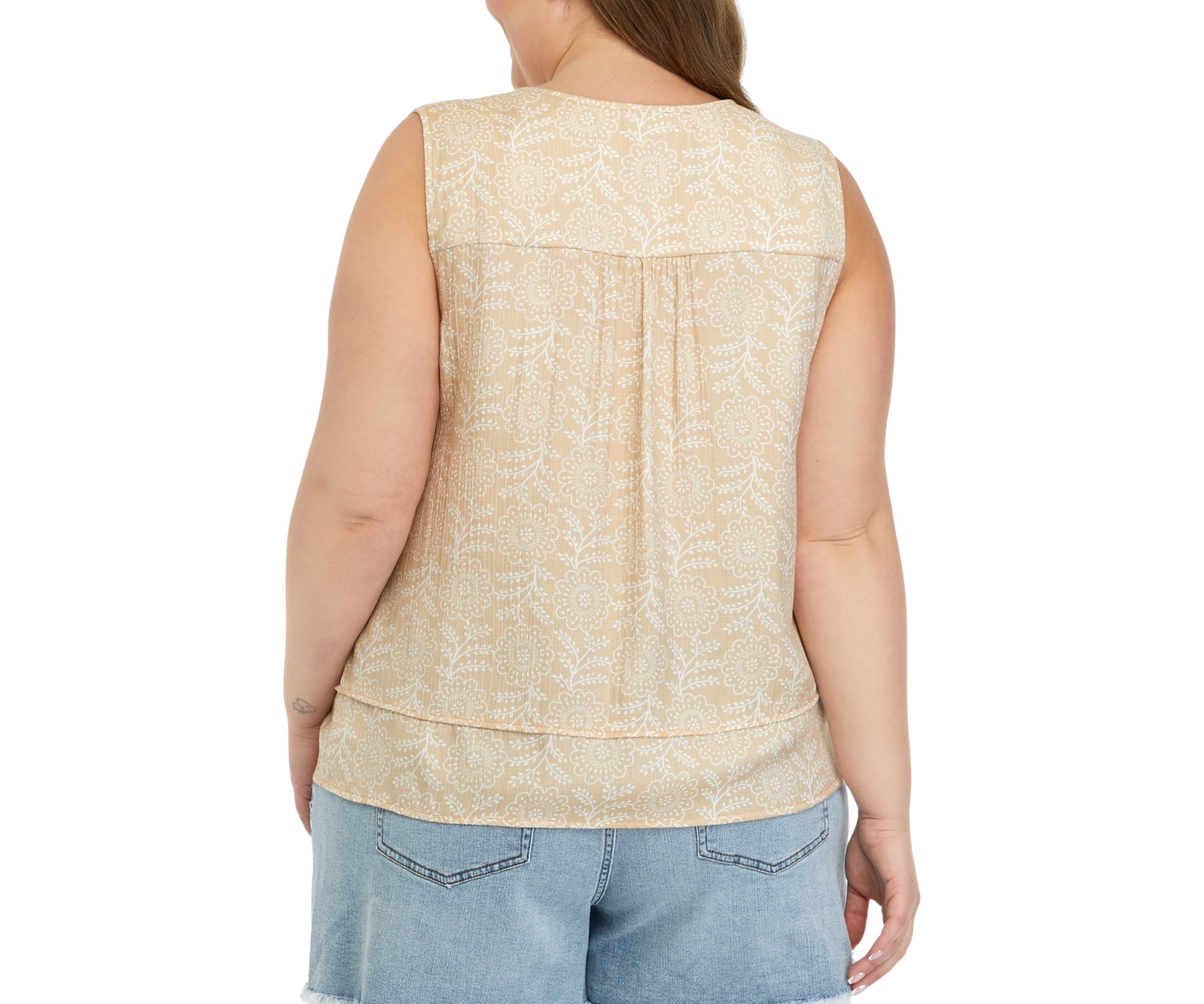 Plus Size Printed Tank 
