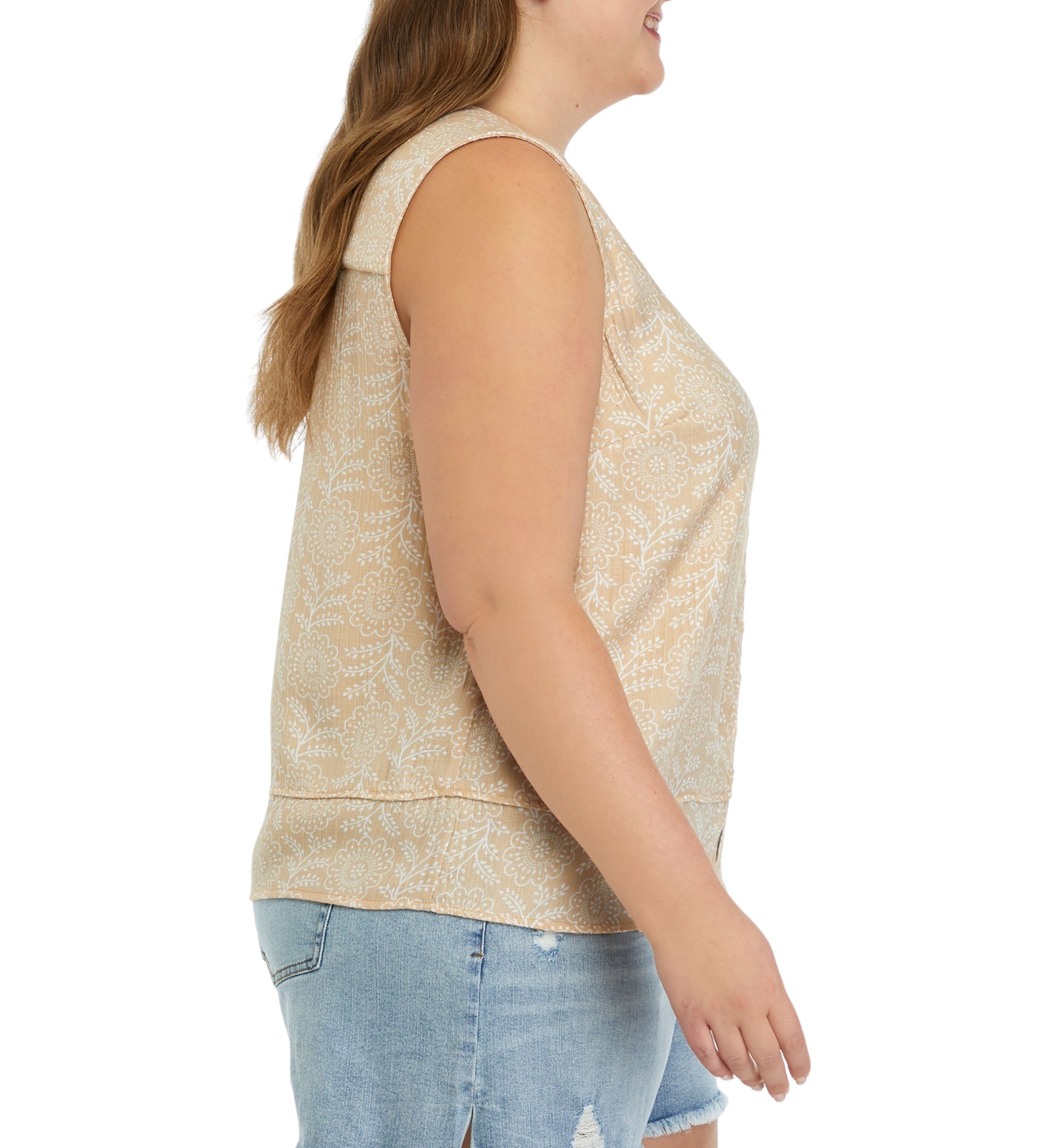 Plus Size Printed Tank 