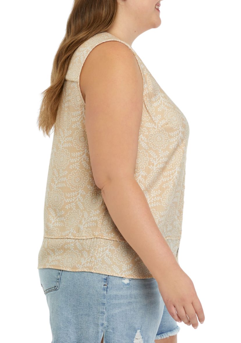 Plus Size Printed Tank 