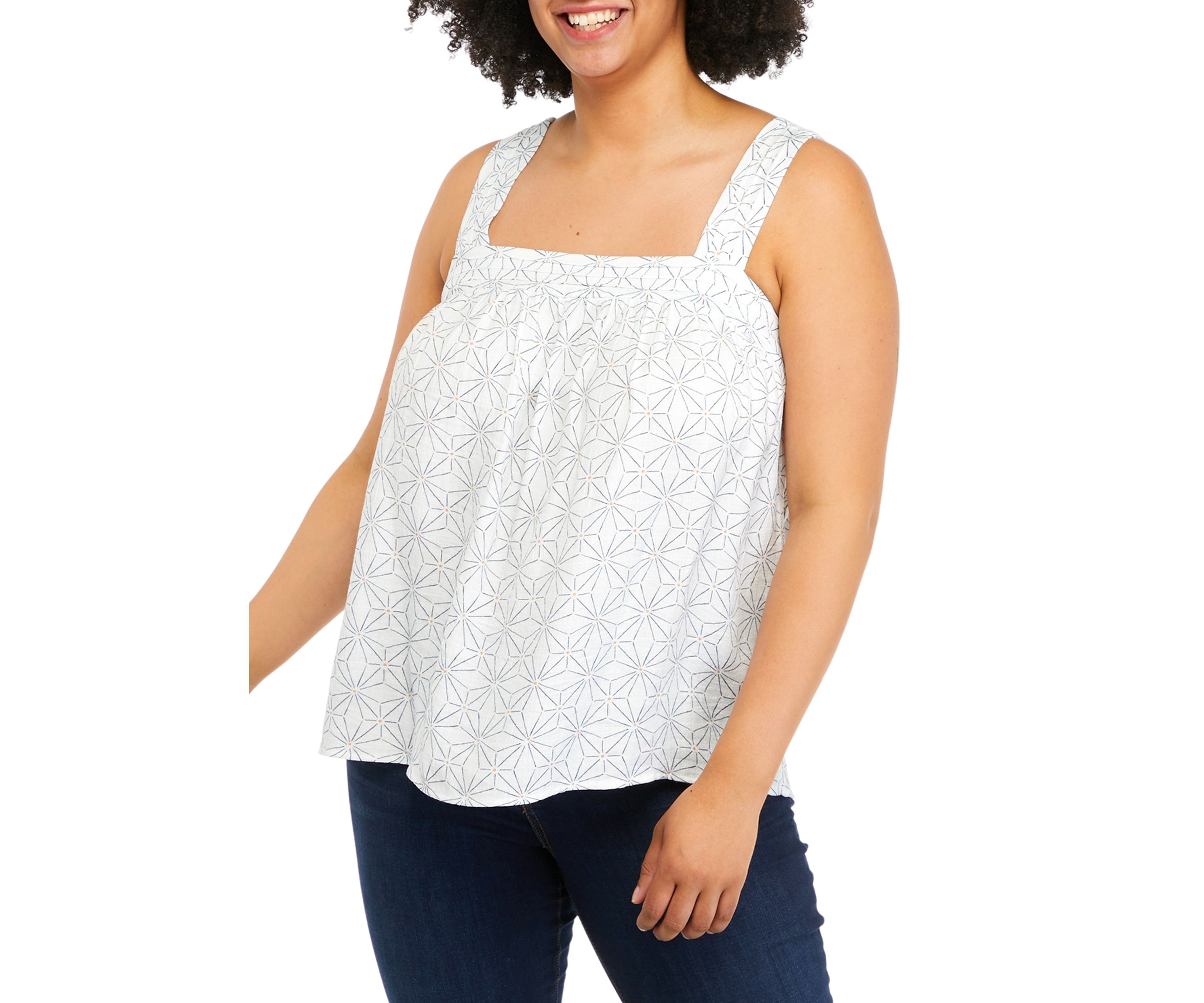 Plus Size Square Neck Tank Top 