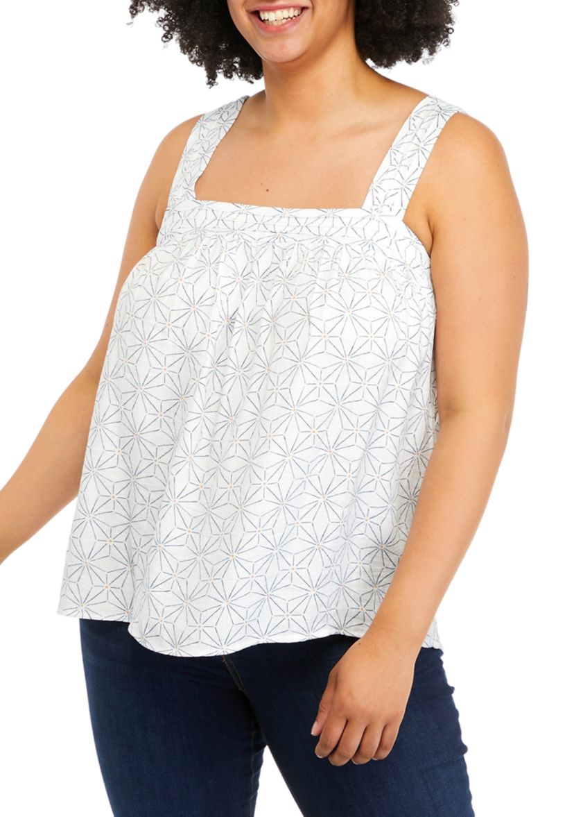 Plus Size Square Neck Tank Top 