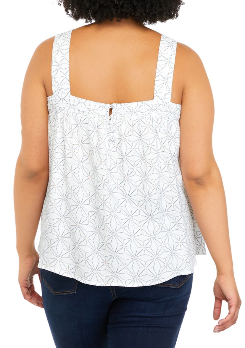 Plus Size Square Neck Tank Top 