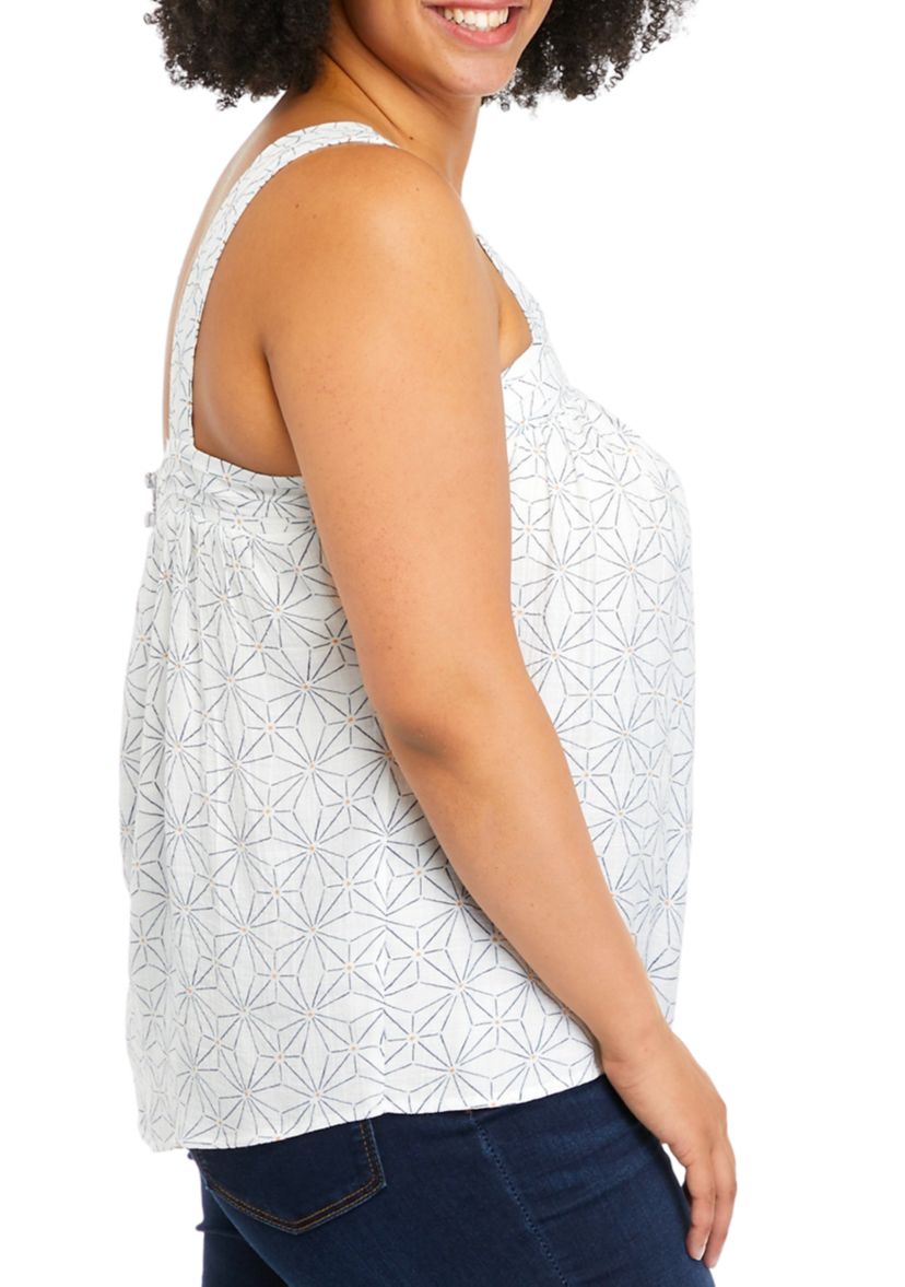 Plus Size Square Neck Tank Top 