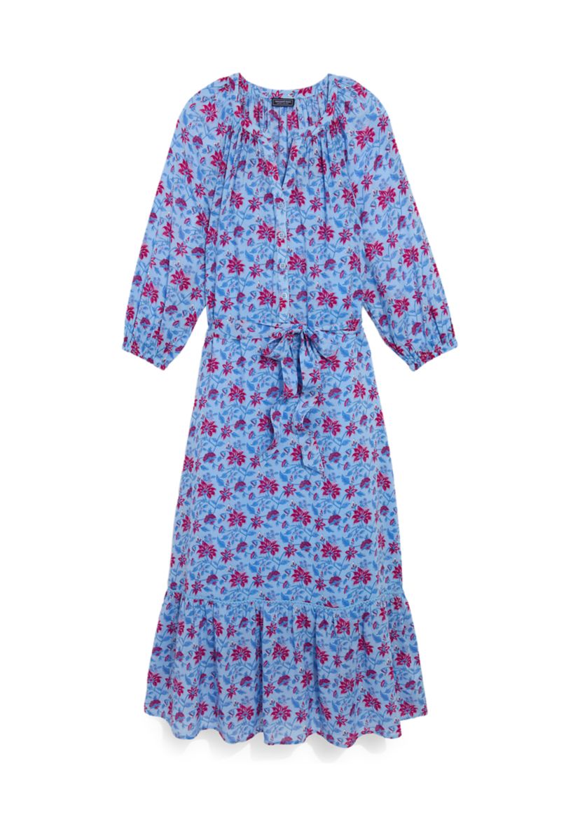 Vineyard Vines Women's Long Sleeve Tie Waist Maxi Dress | Belk