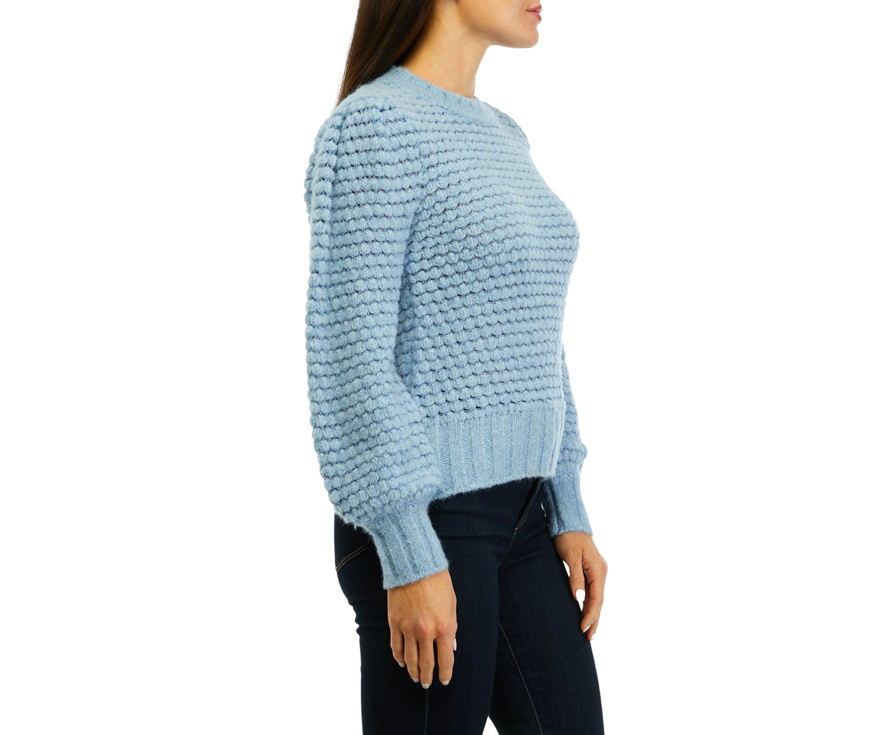 Womens Popcorn Stitched Sweater
