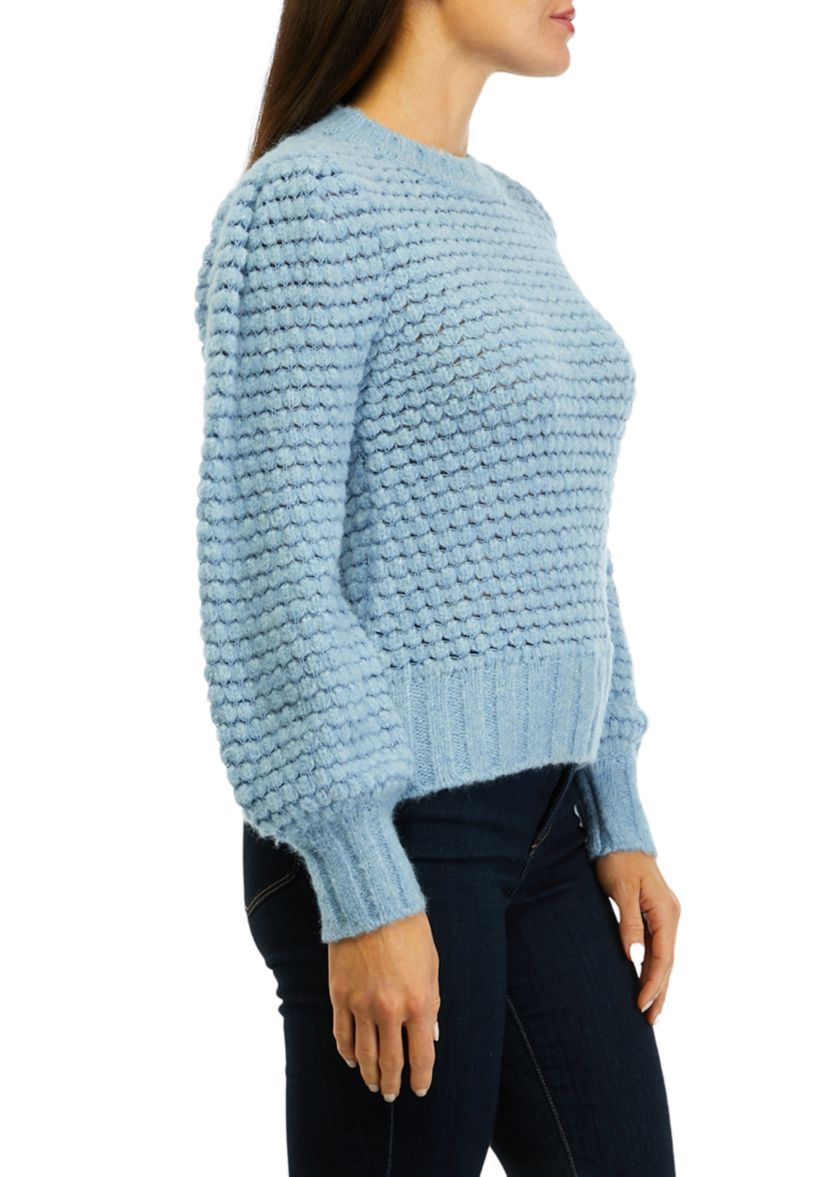 Womens Popcorn Stitched Sweater