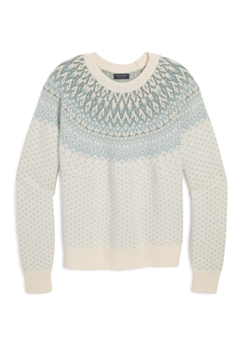 Womens Fair Isle Crew Sweater