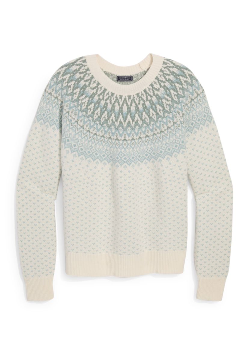 Womens Fair Isle Crew Sweater