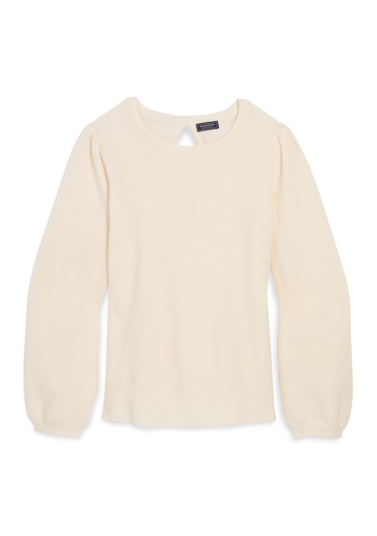 Womens Balloon Sleeve Bow Back Sweater 