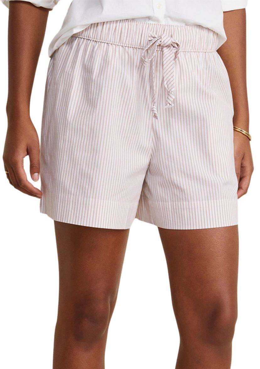 Womens Poplin Tie-Waist Shorts