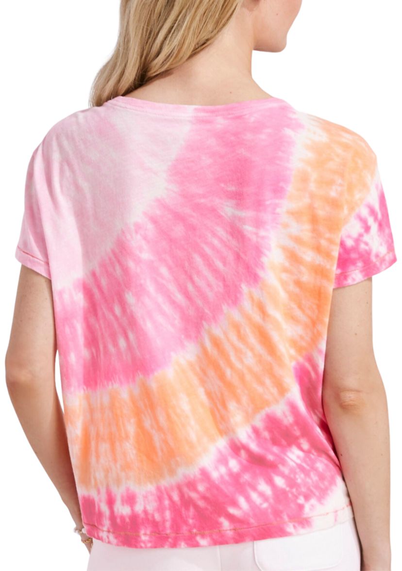Womens Short Sleeve Tie Dye T-Shirt 
