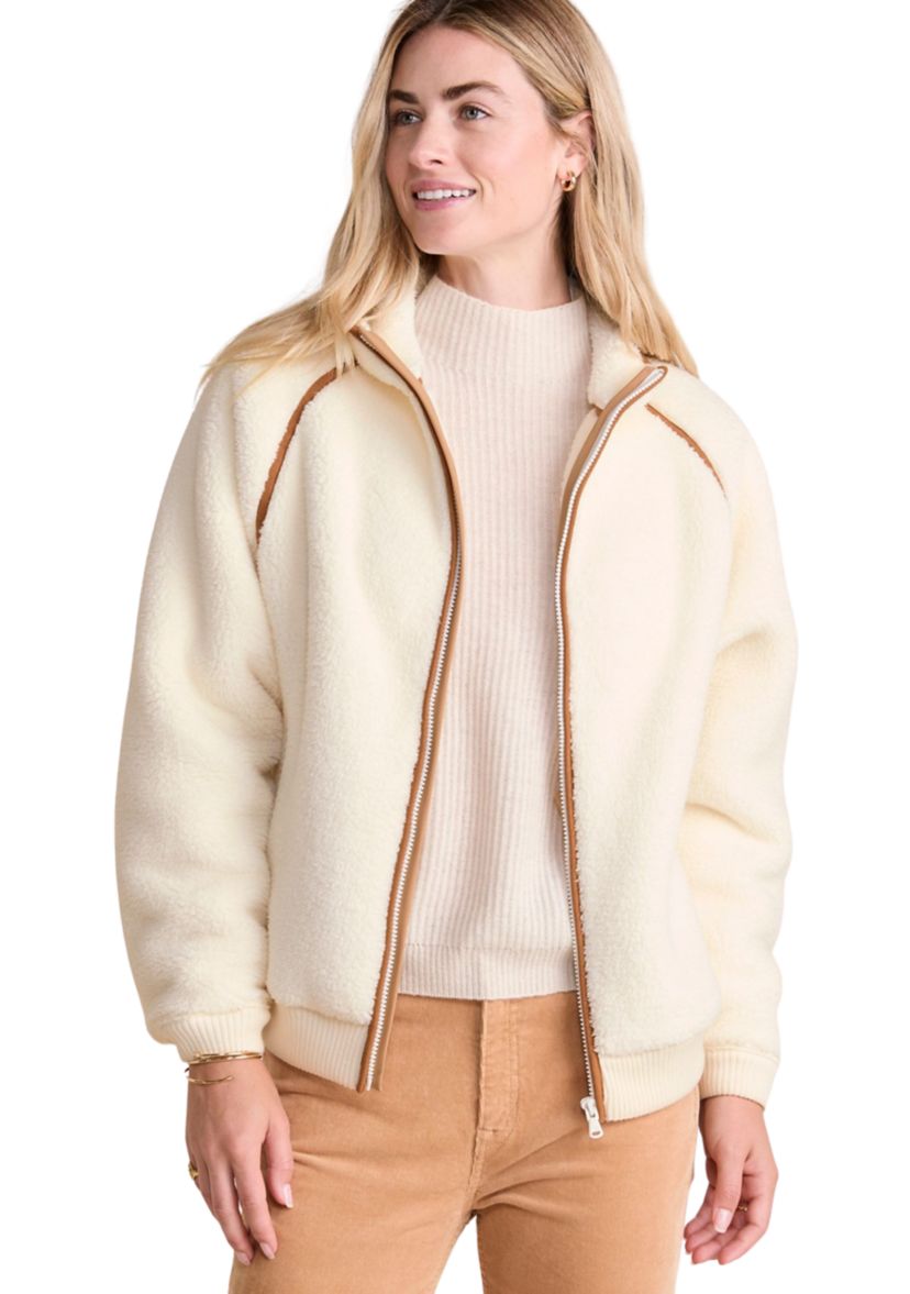 Womens Teddy Zip Coat 