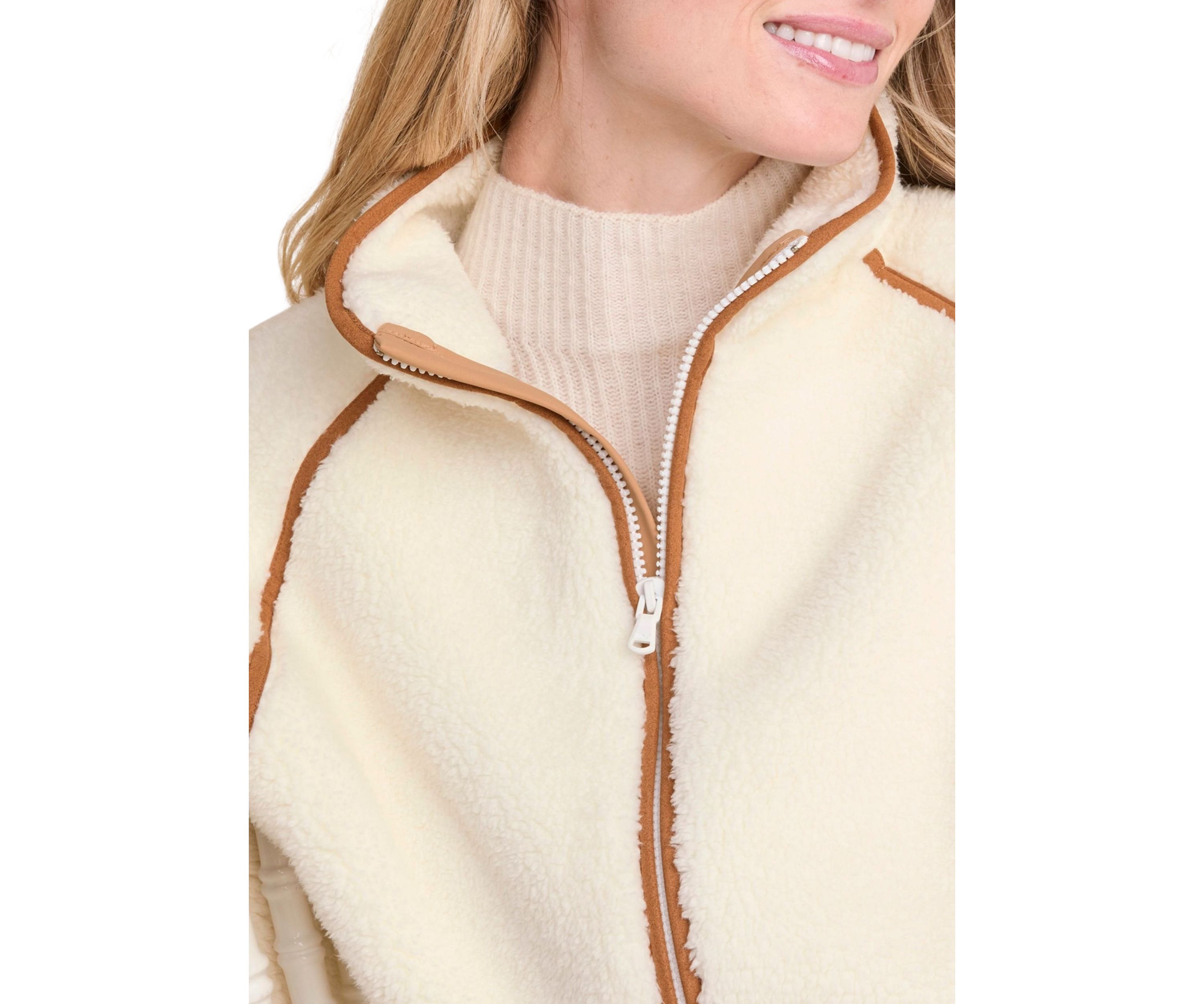 Womens Teddy Zip Coat 
