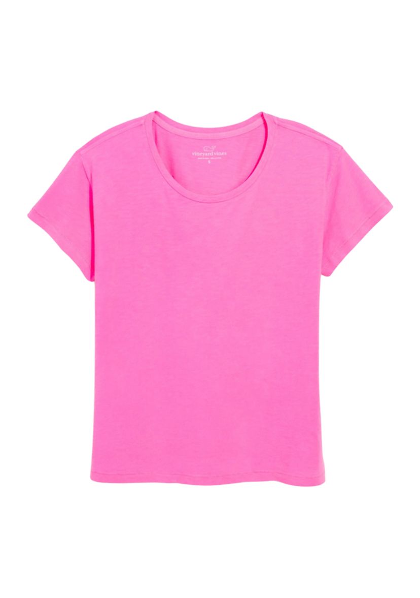 Womens Short Sleeve Slub Jersey Oversized T-Shirt