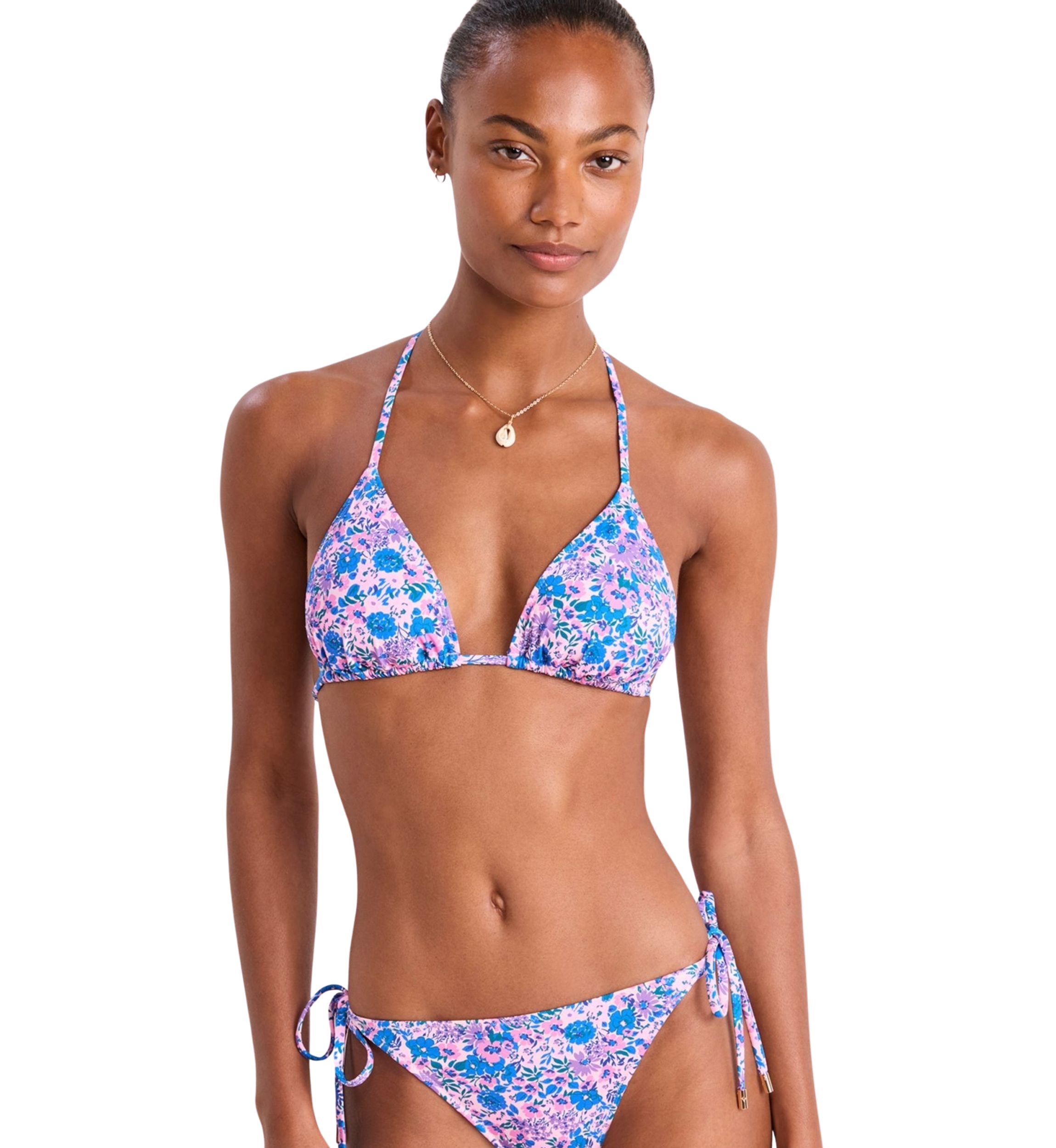 Vineyard Vines Floral String Triangle Bikini Swim Top | Belk