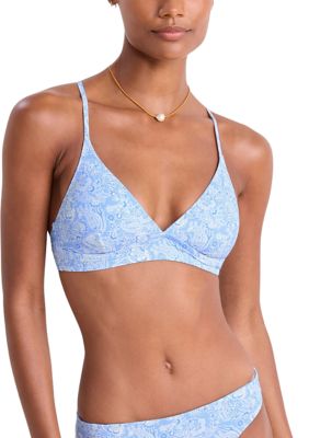 Vineyard Vines Women's Printed Banded Cross Back Bikini Swim Top