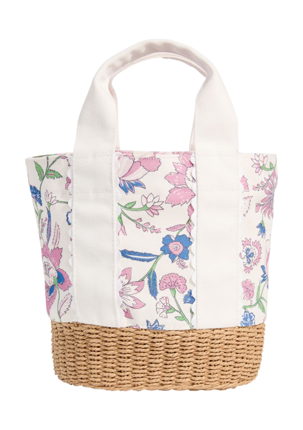 Wicker Base Bucket Bag 