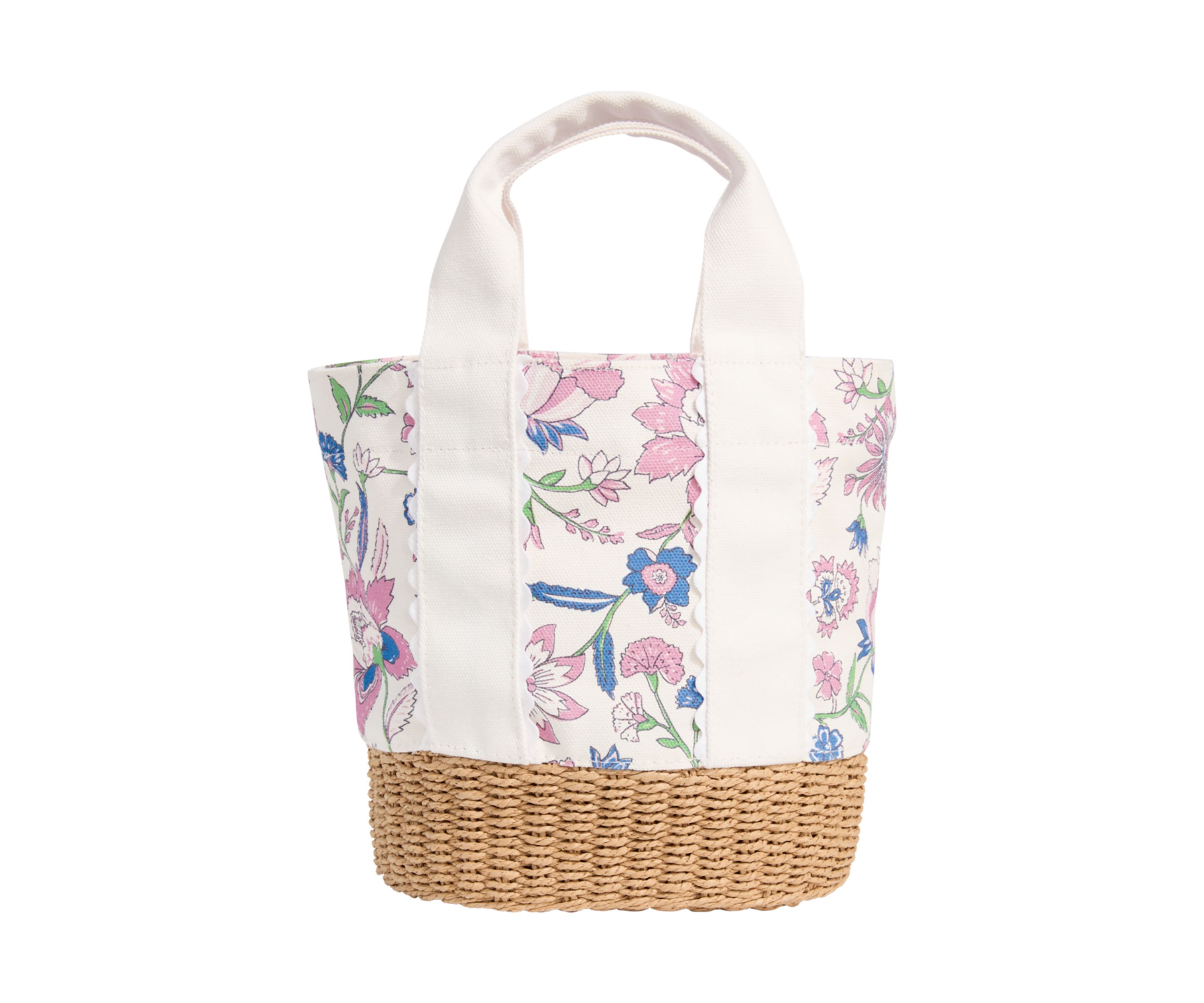 Wicker Base Bucket Bag 