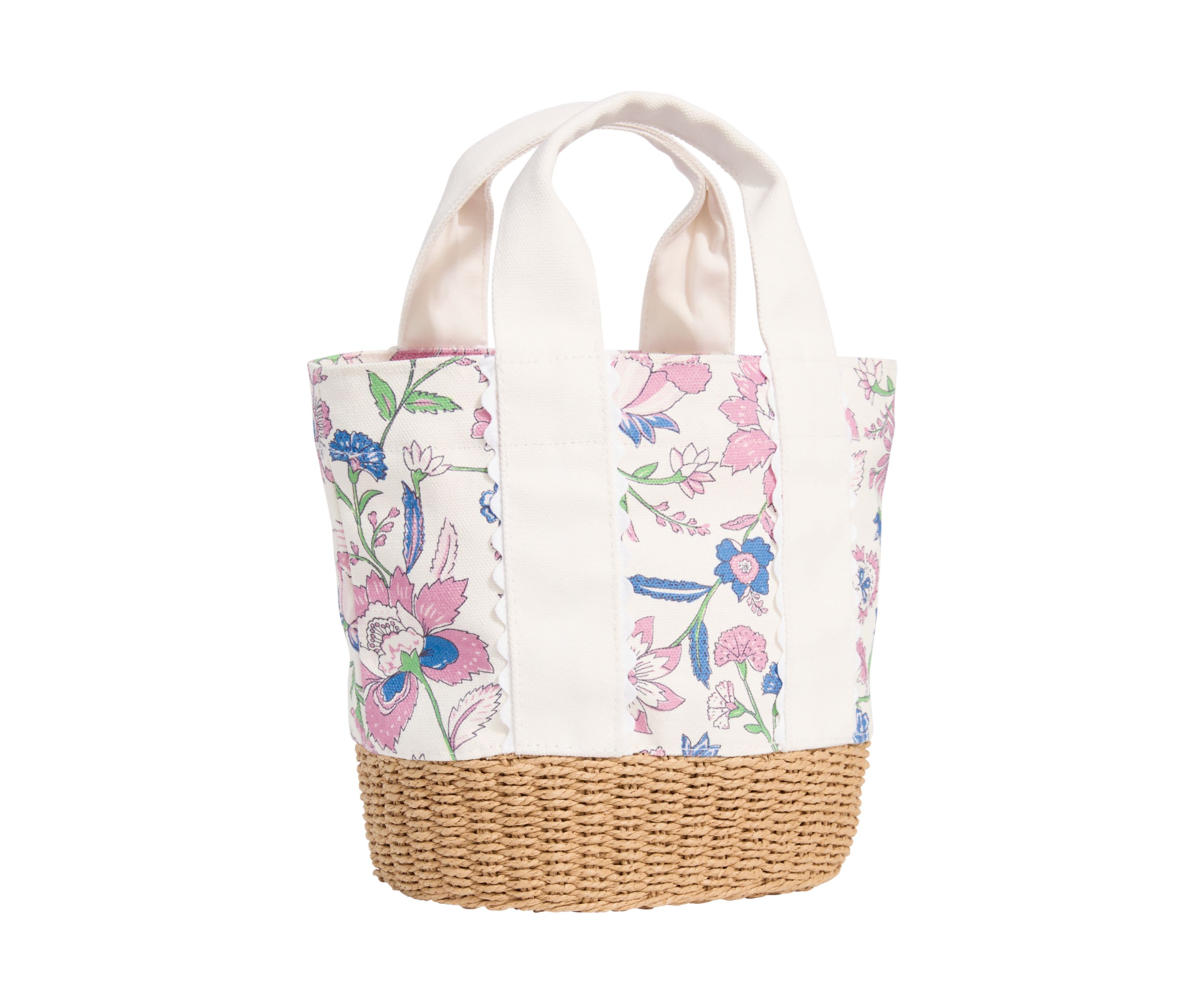 Wicker Base Bucket Bag 