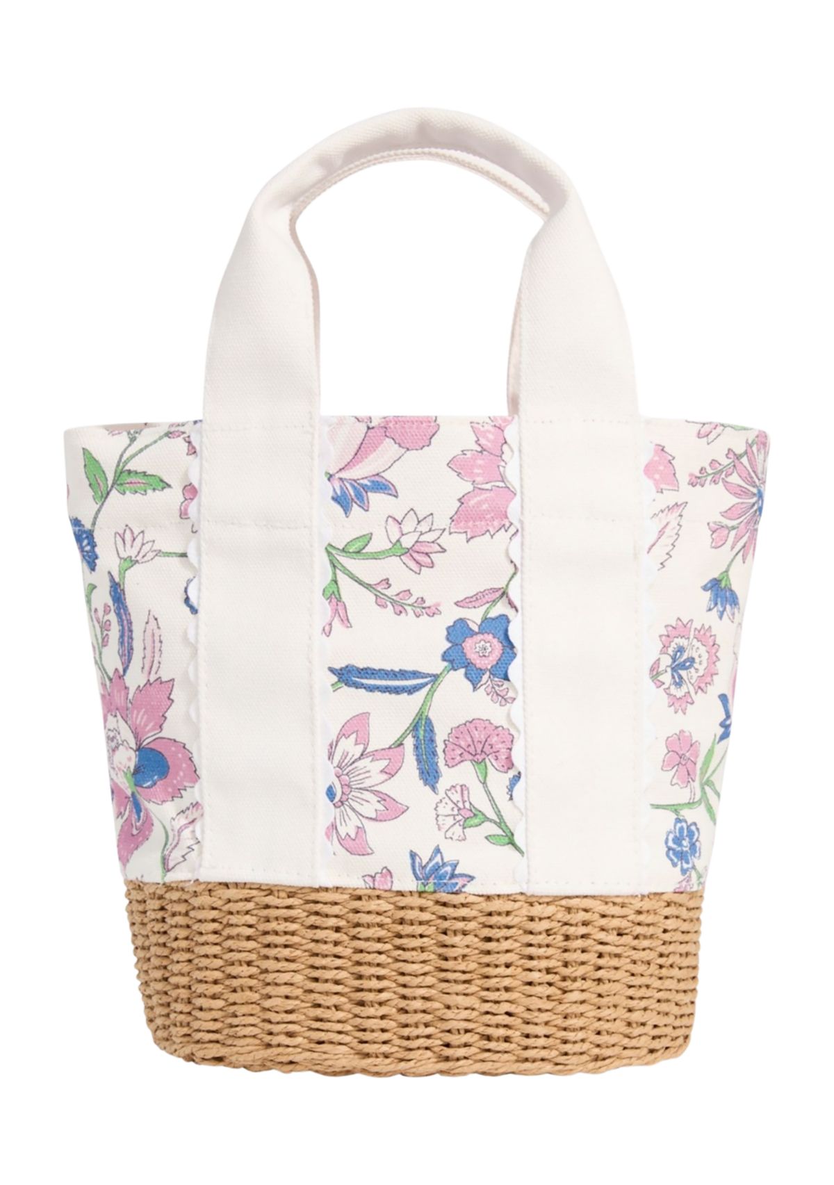 Wicker Base Bucket Bag 