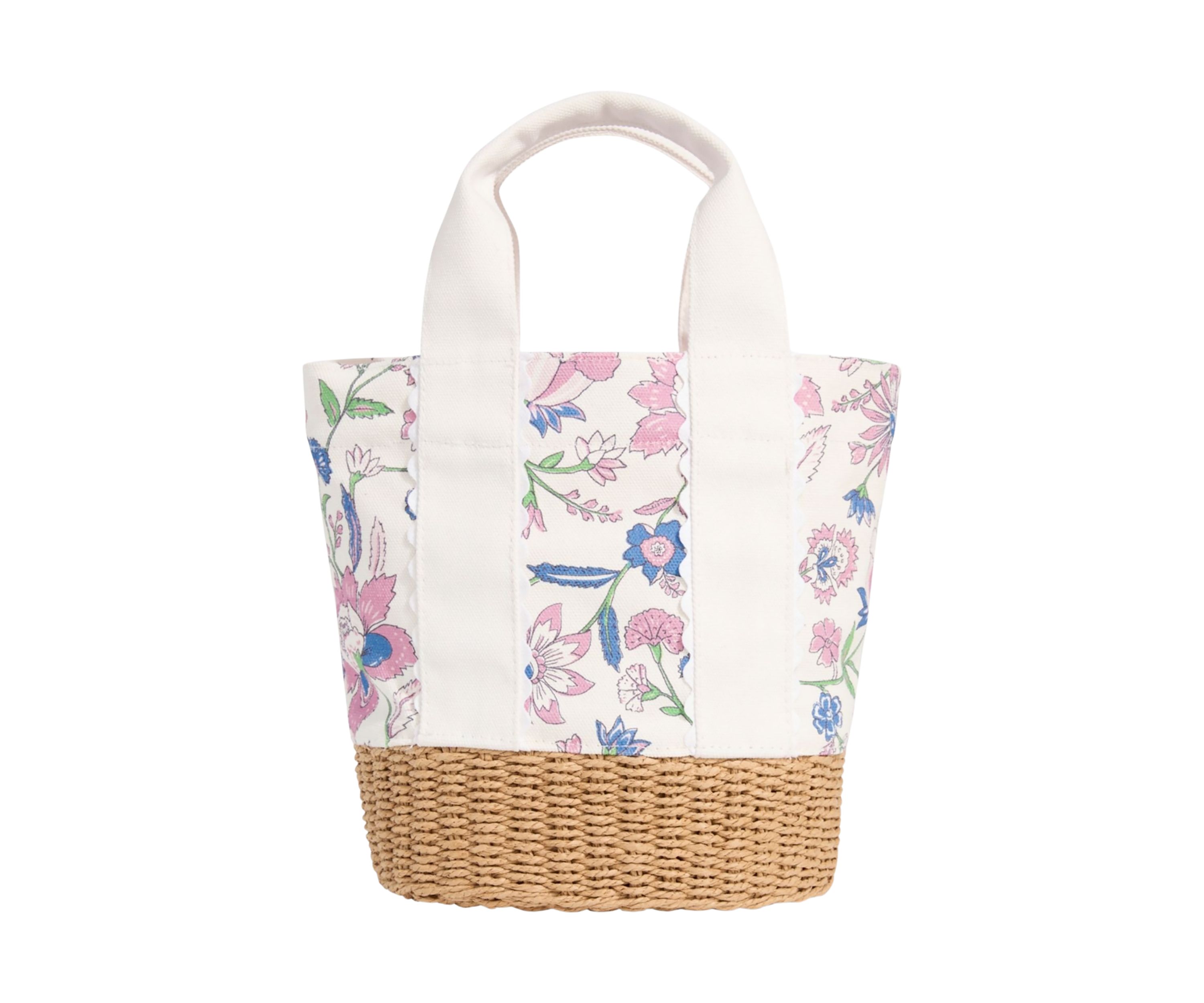 Wicker Base Bucket Bag 