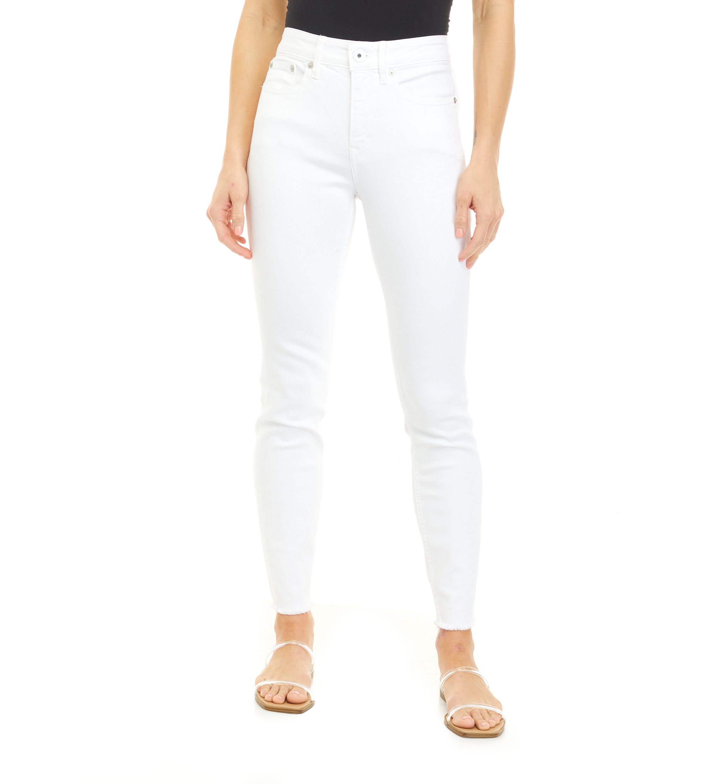 Jamie High Rise White Jeans