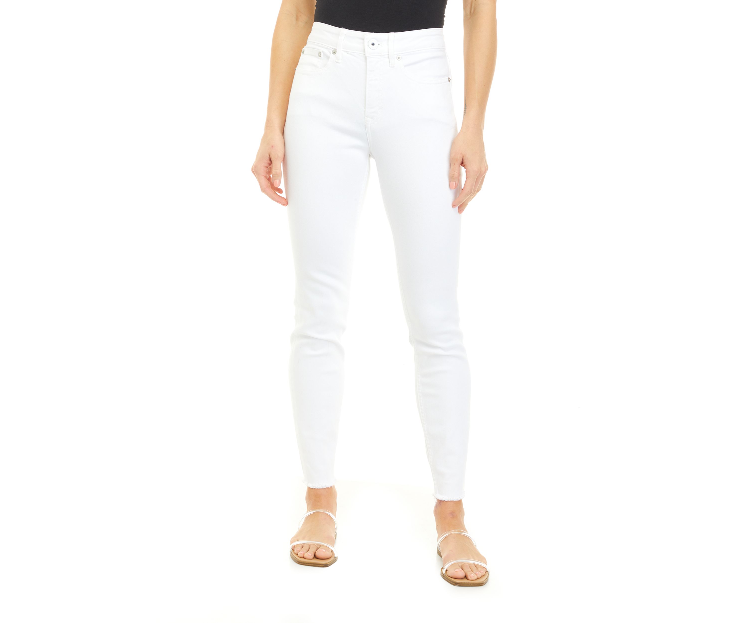 Jamie High Rise White Jeans