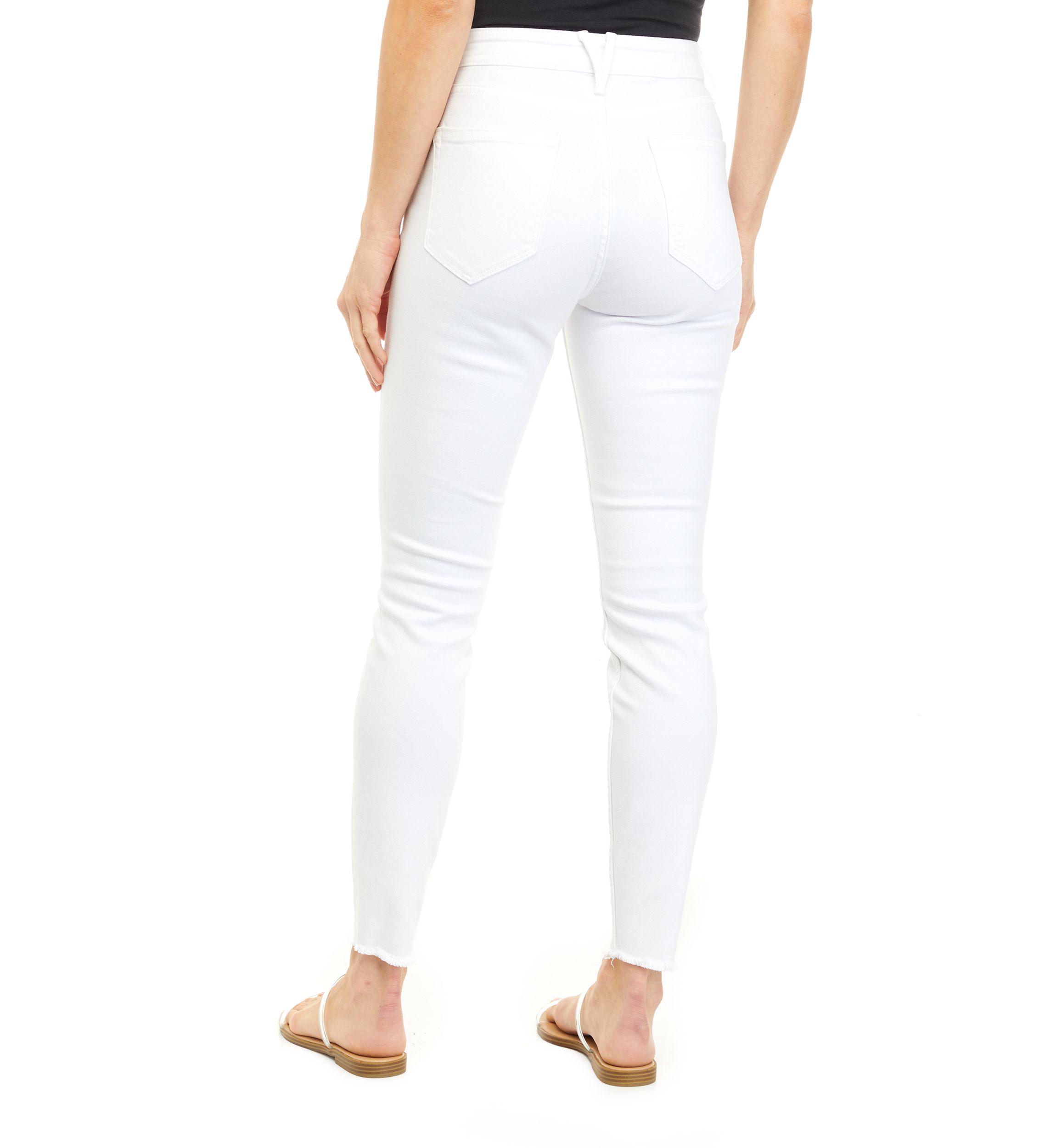 Jamie High Rise White Jeans