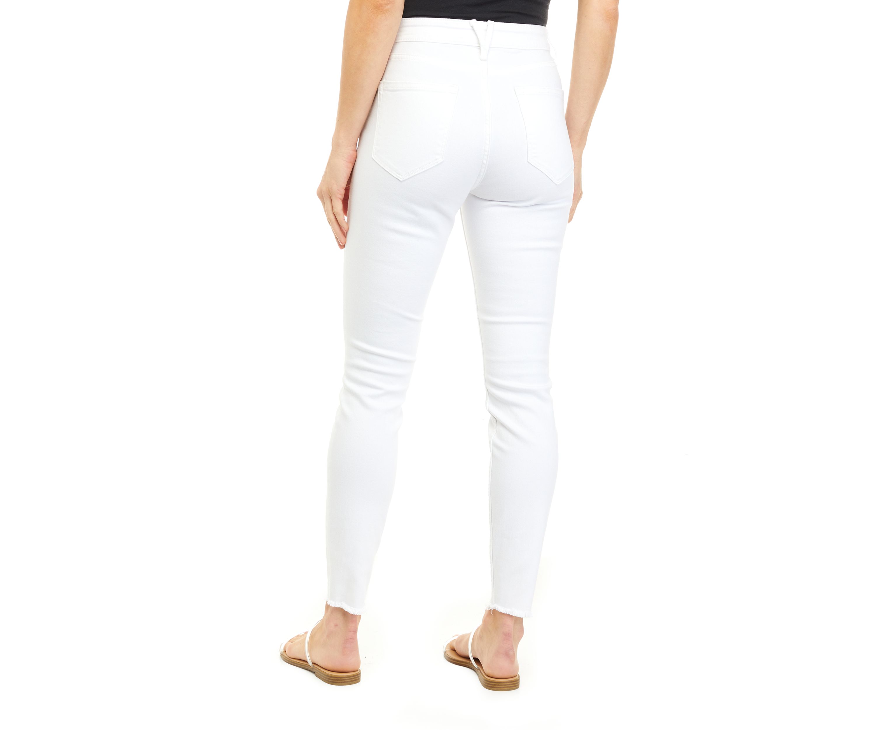 Jamie High Rise White Jeans