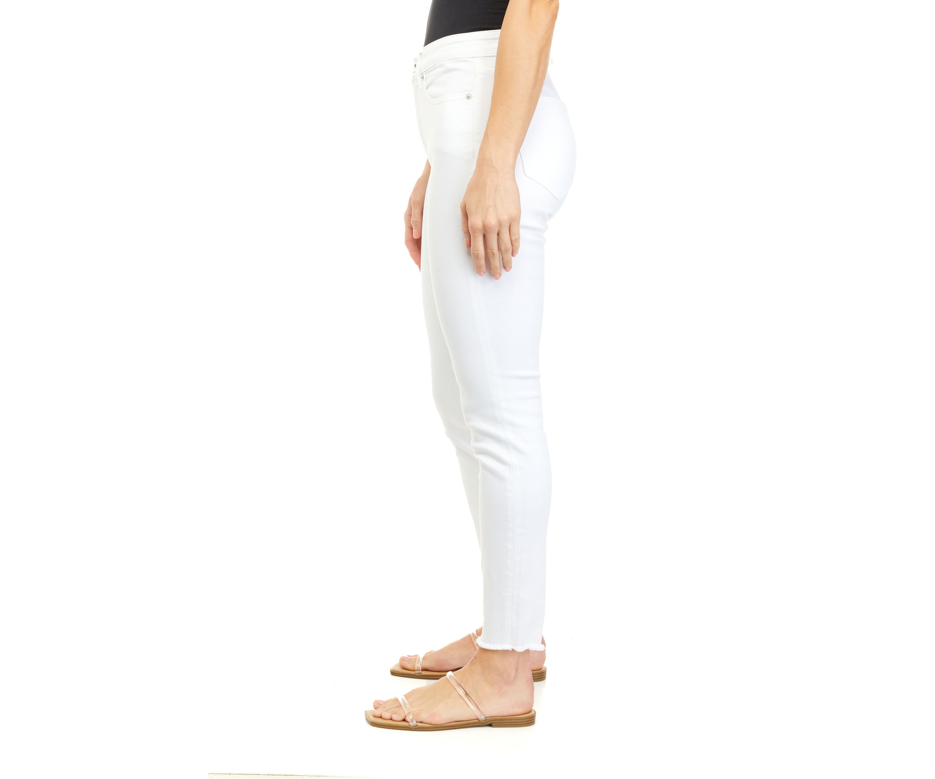 Jamie High Rise White Jeans