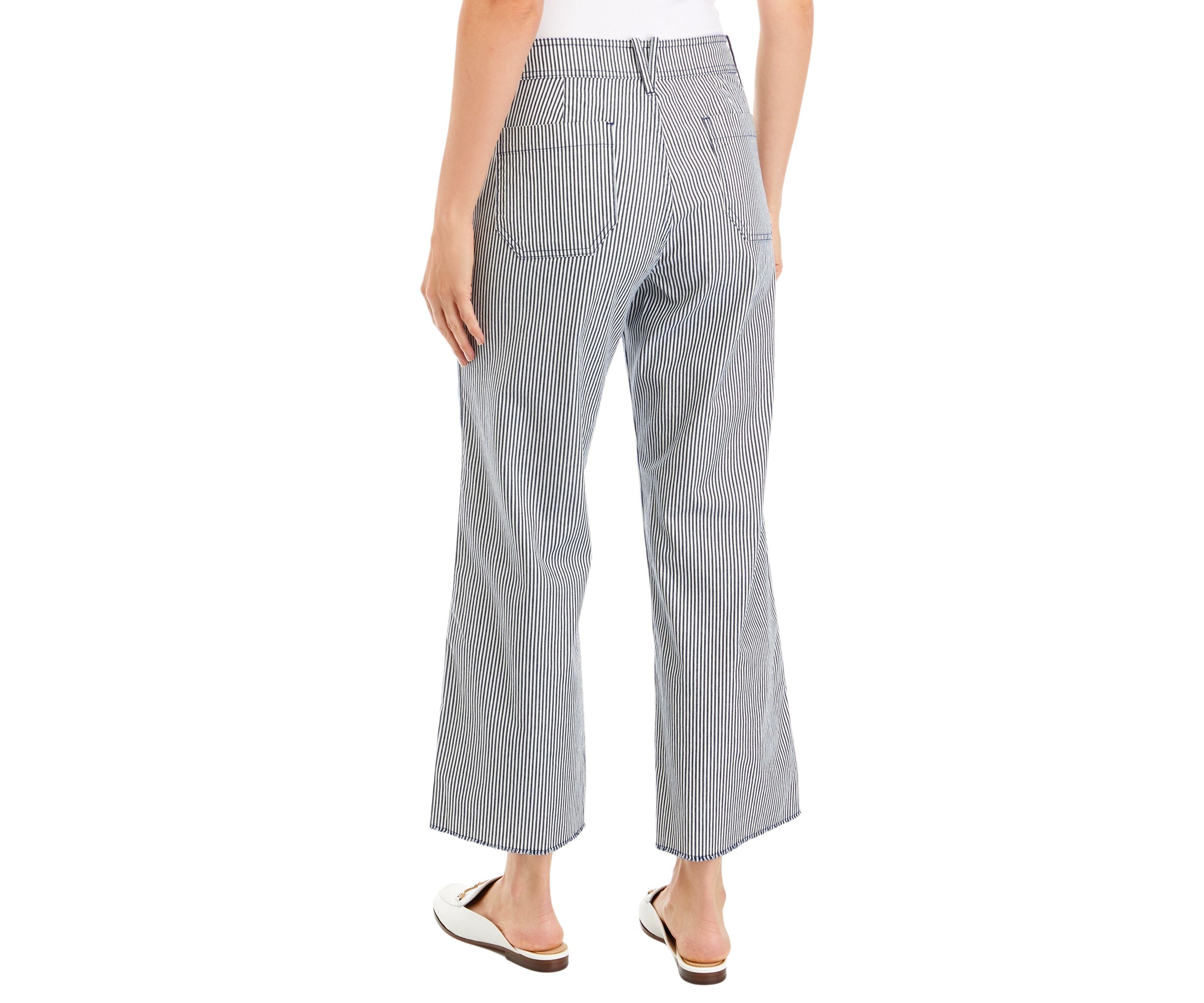 Womens High Rise Mariner Striped Cropped Pants