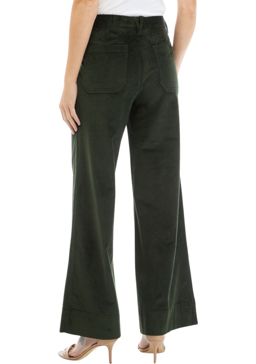 Womens High Waist Wide Leg Corduroy Pants