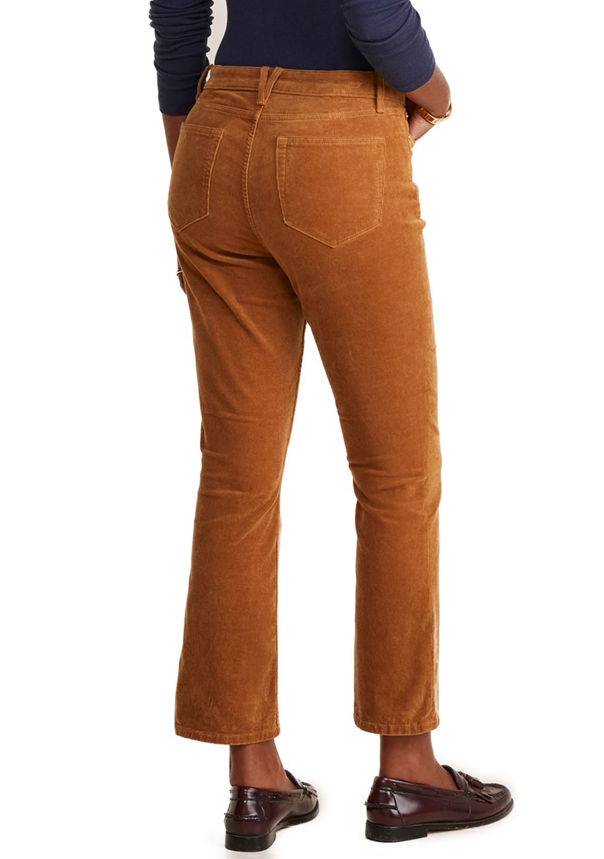 Mid-Rise Kick Flare Corduroy Pants