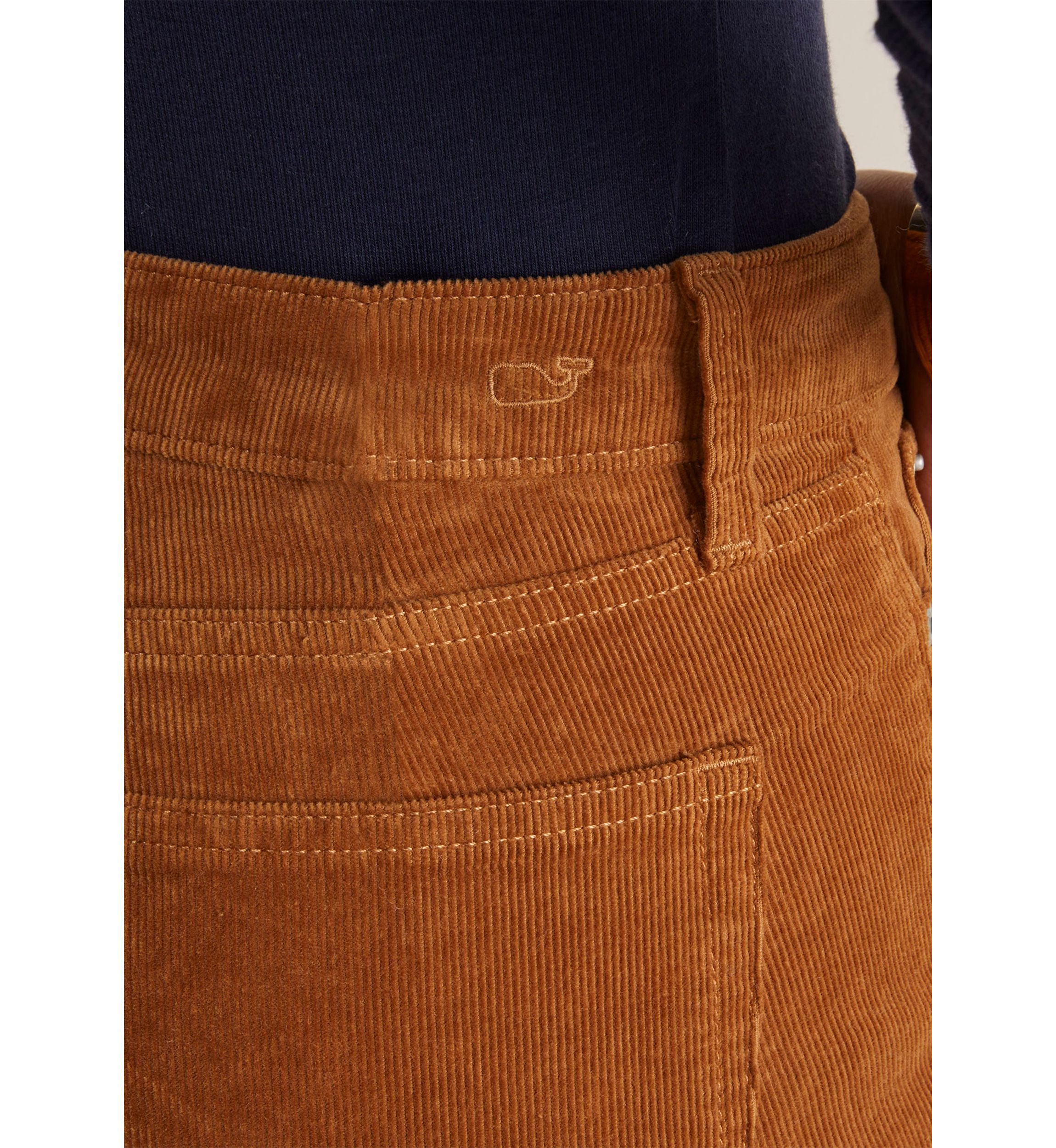 Mid-Rise Kick Flare Corduroy Pants