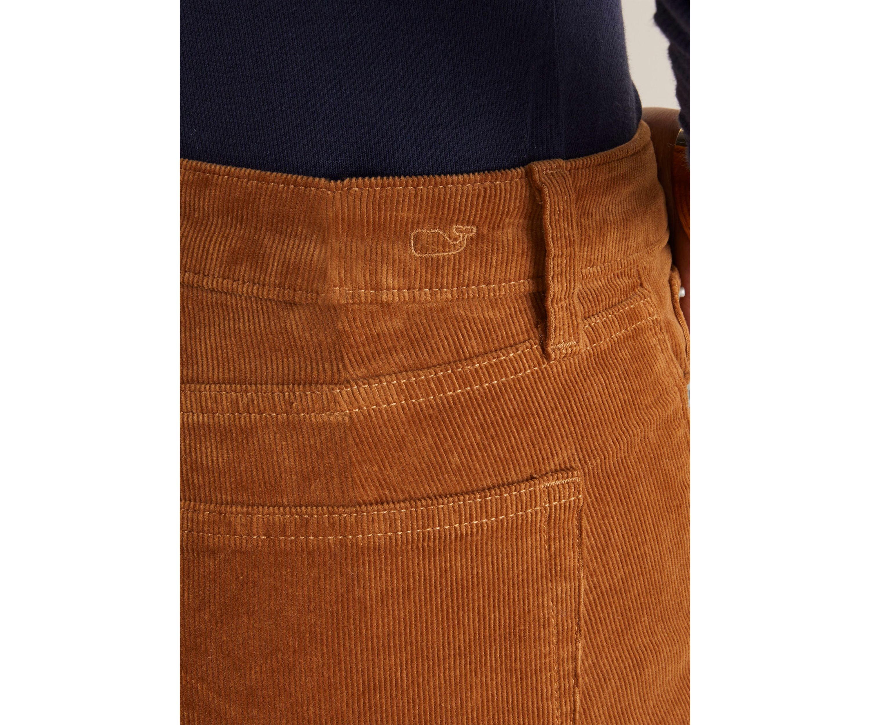 Mid-Rise Kick Flare Corduroy Pants