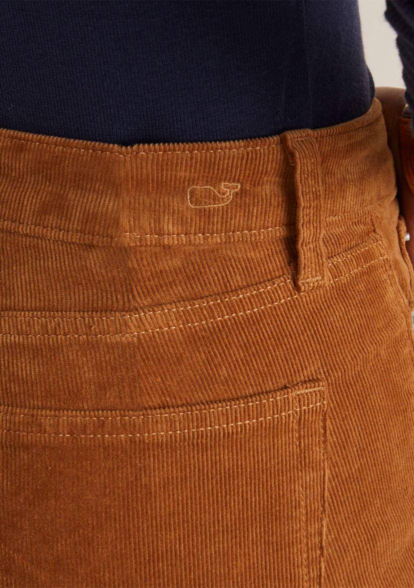 Mid-Rise Kick Flare Corduroy Pants