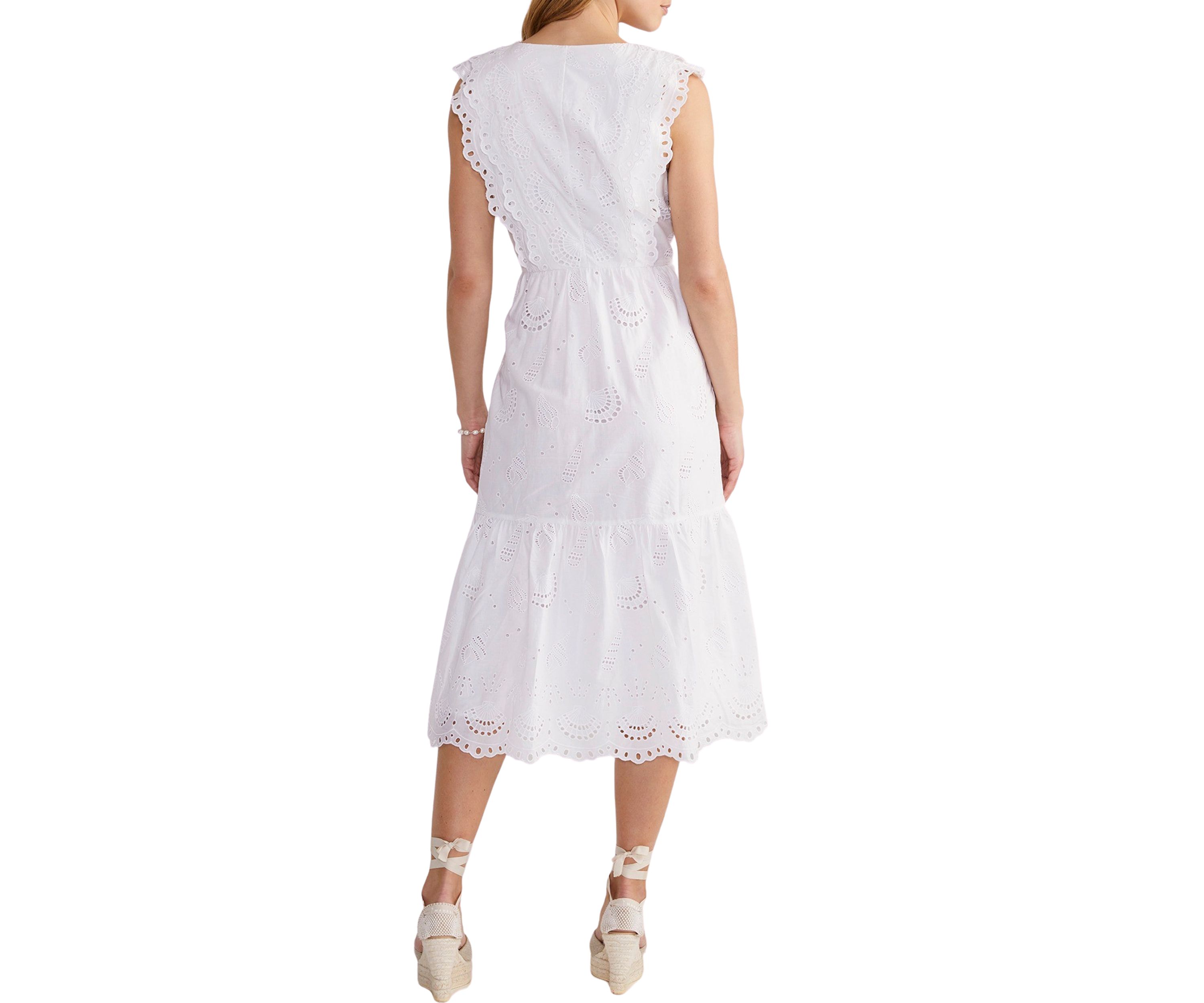 Seashell Eyelet Midi Dress