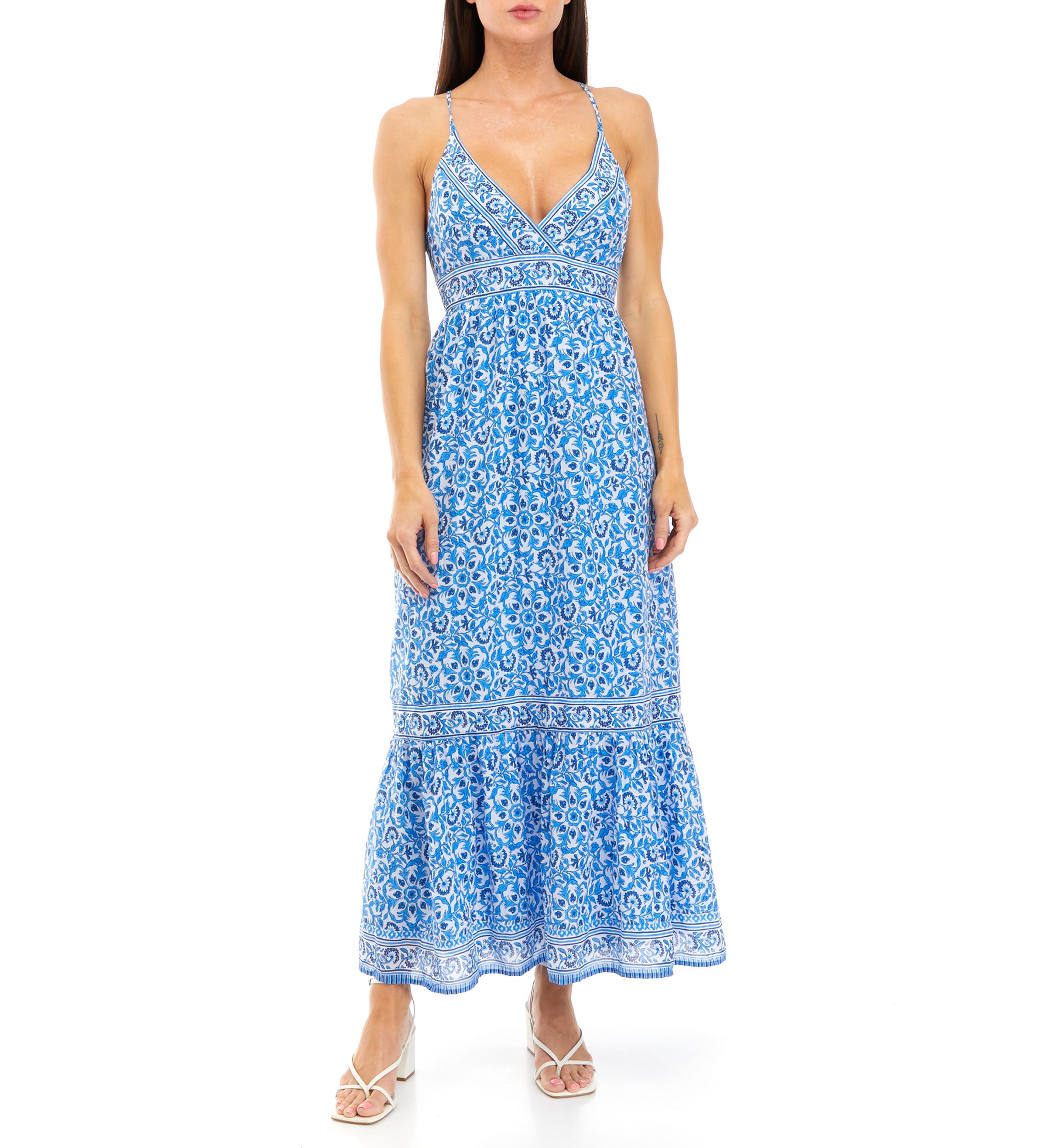 Womens Tile Print Sconset Maxi Dress