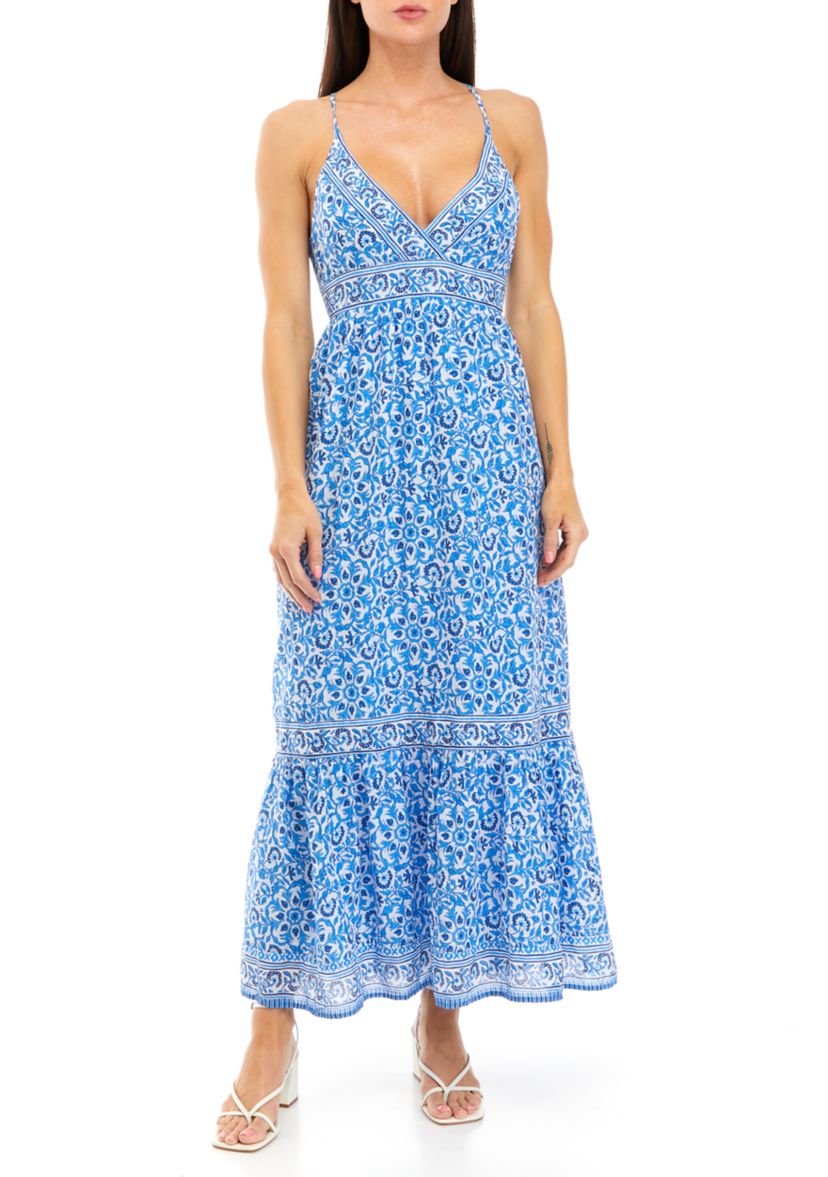 Womens Tile Print Sconset Maxi Dress