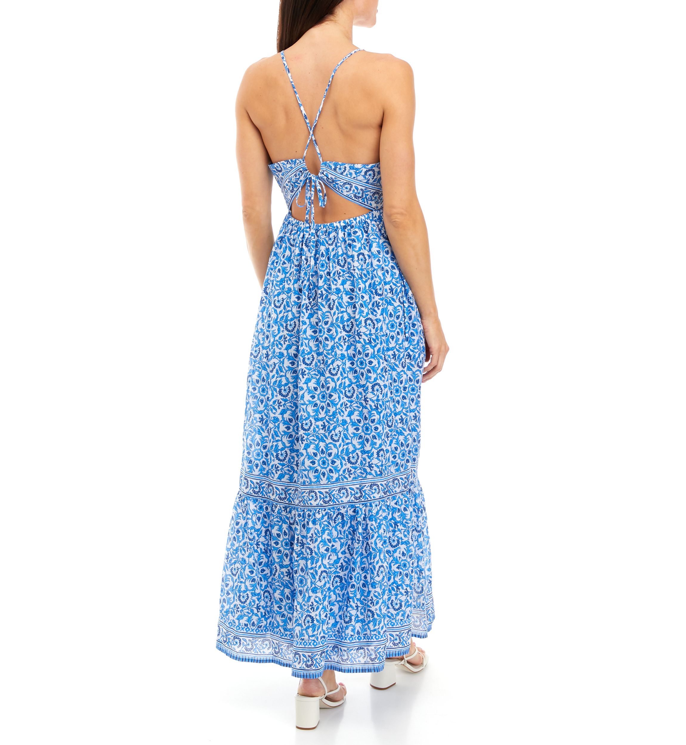 Womens Tile Print Sconset Maxi Dress
