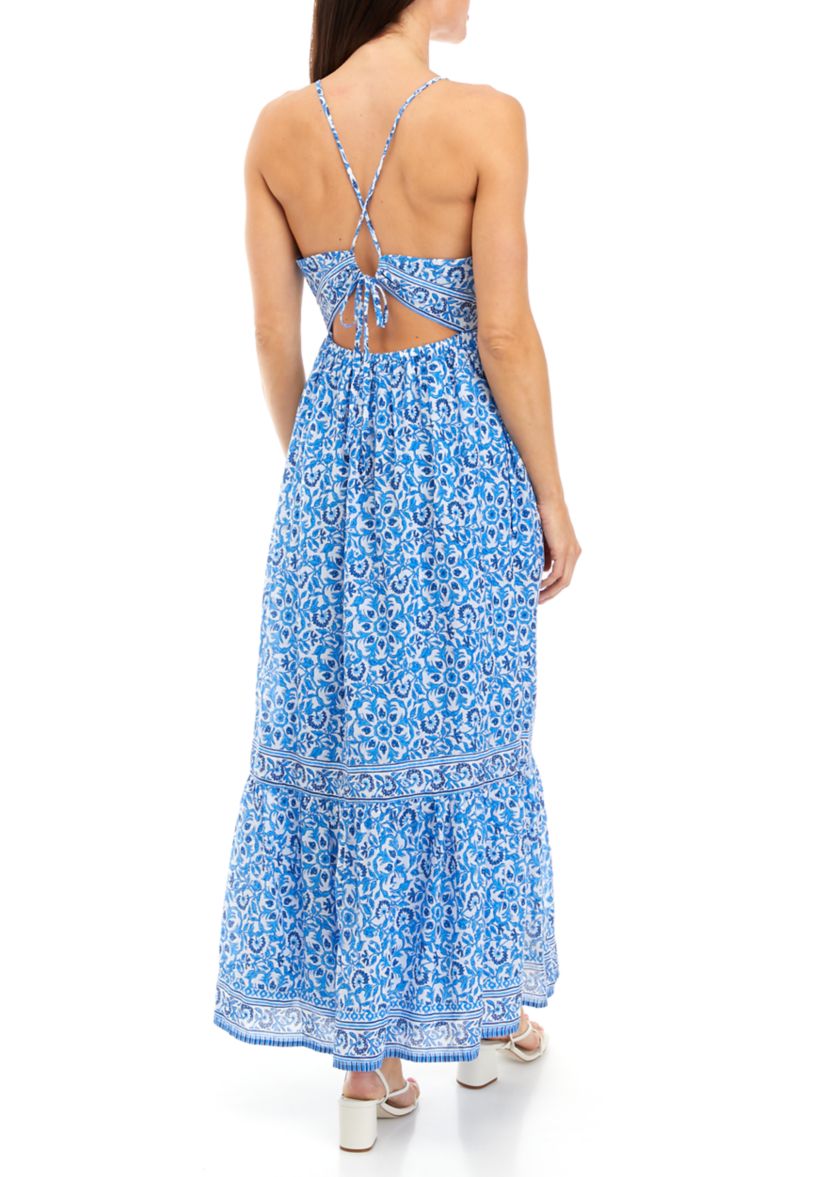 Womens Tile Print Sconset Maxi Dress