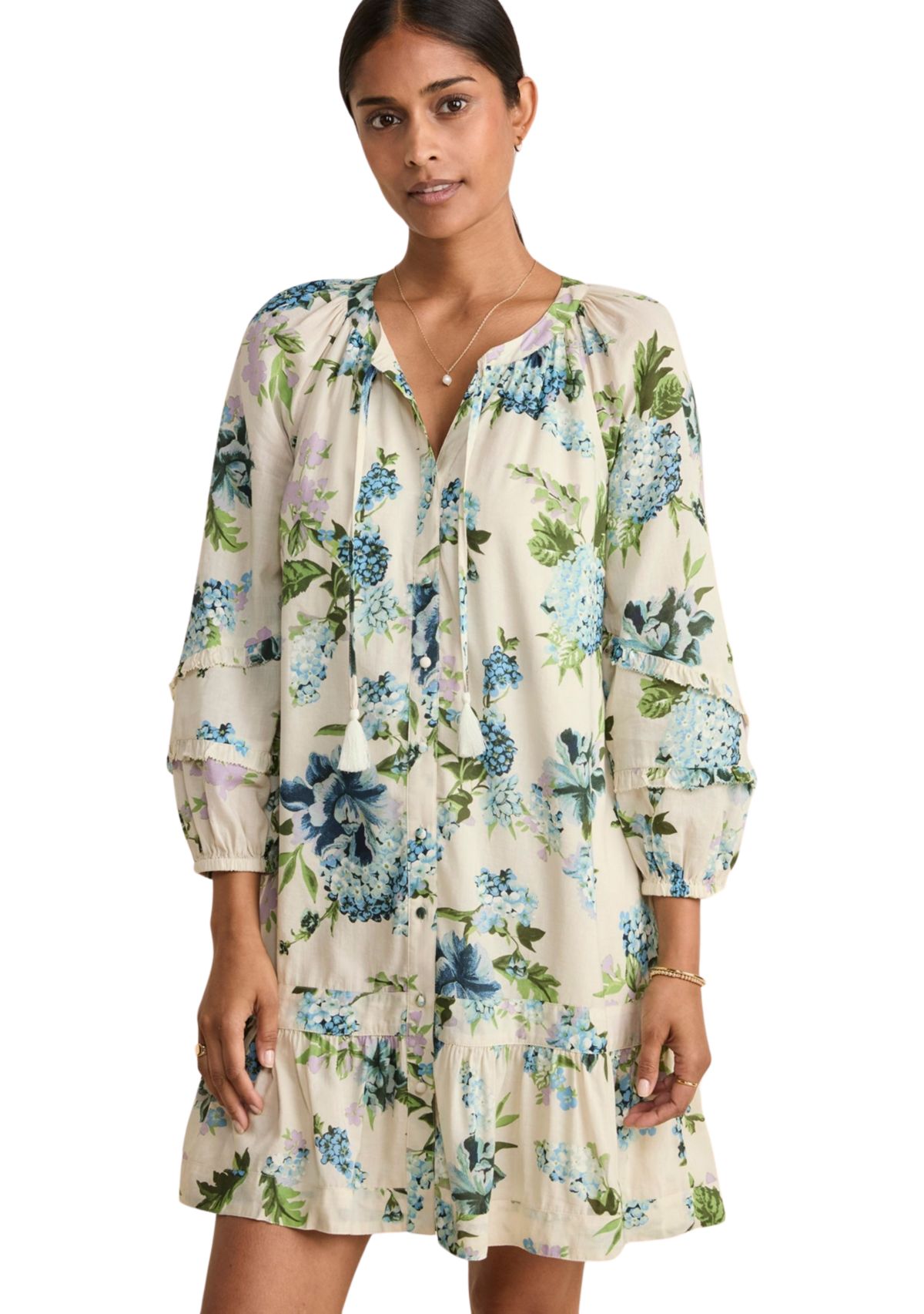Womens  Ruffle Tunic Dress