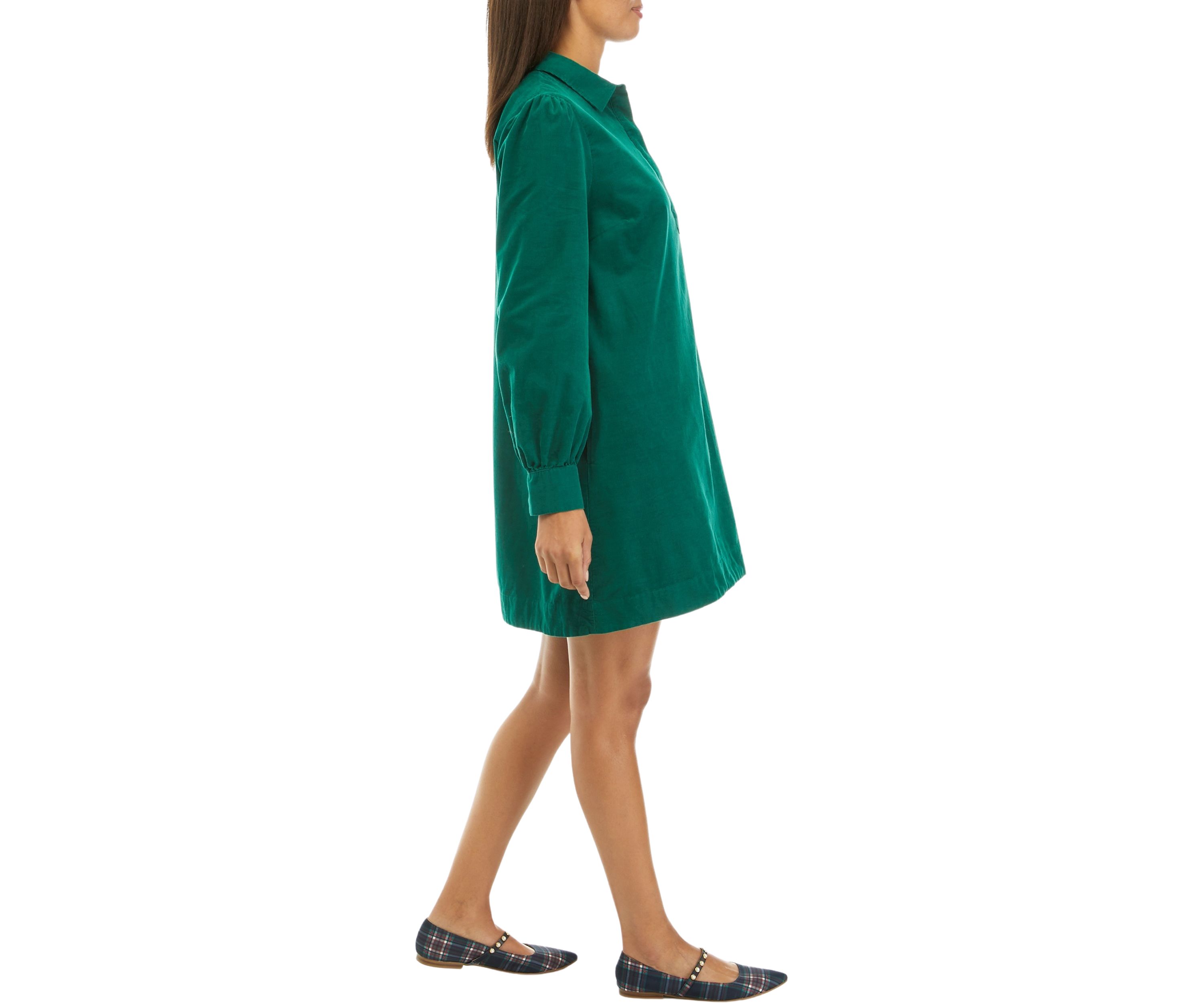 Womens Corduroy Popover Dress