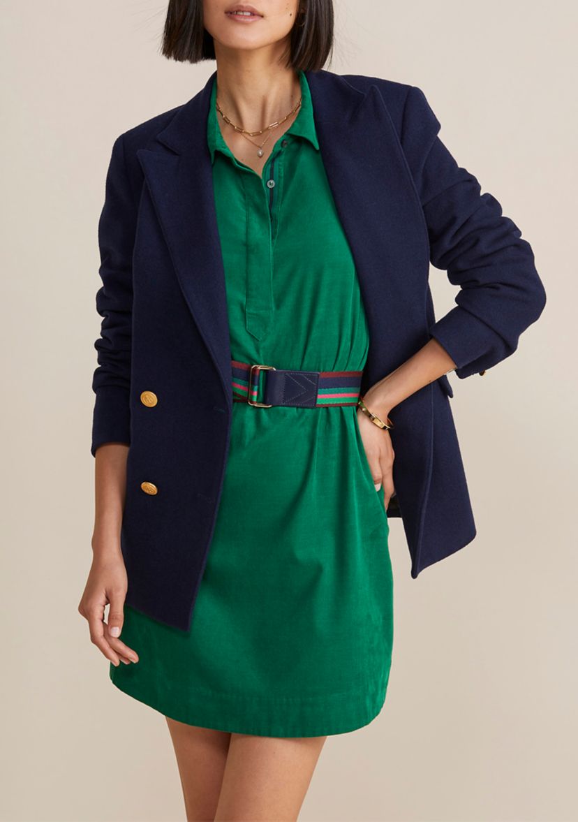 Womens Corduroy Popover Dress